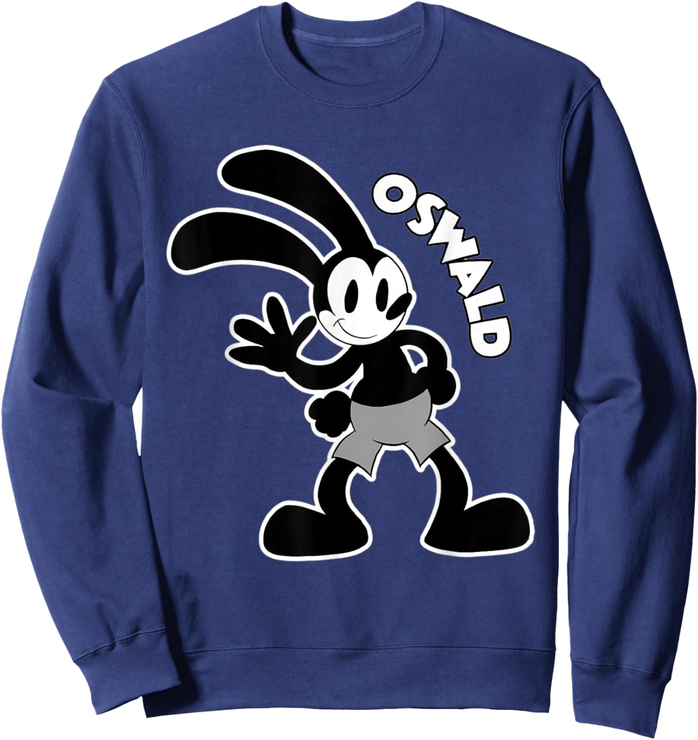 Oswald Rabbit Vintage Cartoon Bunny Sweatshirt - Sweatshirt | Navy