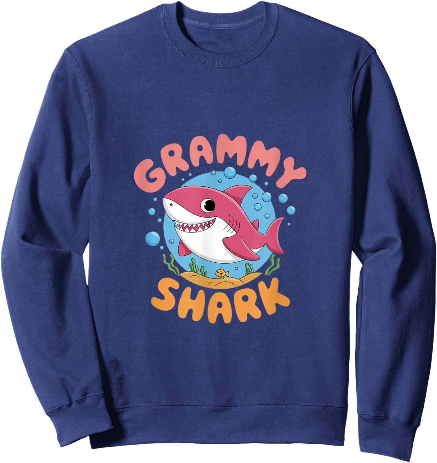 Grammy Shark Shirt Grammy Shark Lover Family Mother's Day Sweatshirt - Sweatshirt | Navy