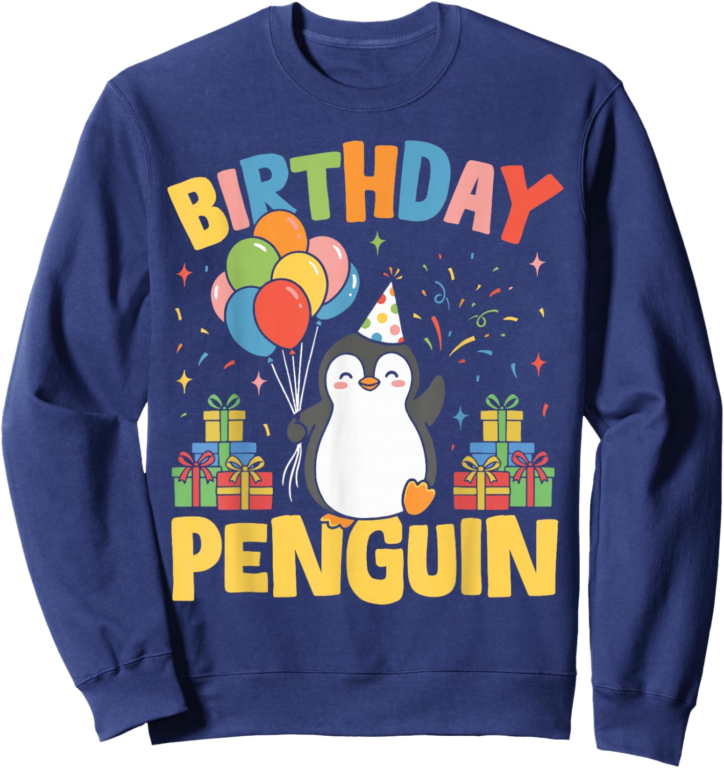 Birthday Penguin Kids Family Birthday Penguin Sweatshirt - Sweatshirt | Navy