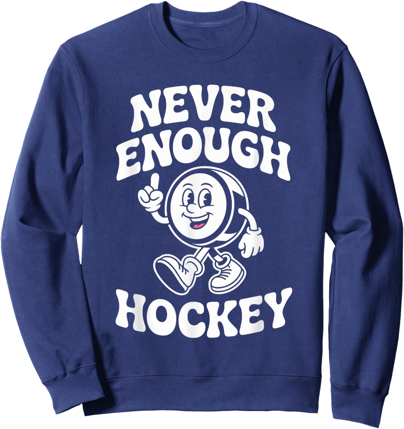 Funny Hockey Retro Sweatshirt - Sweatshirt | Navy