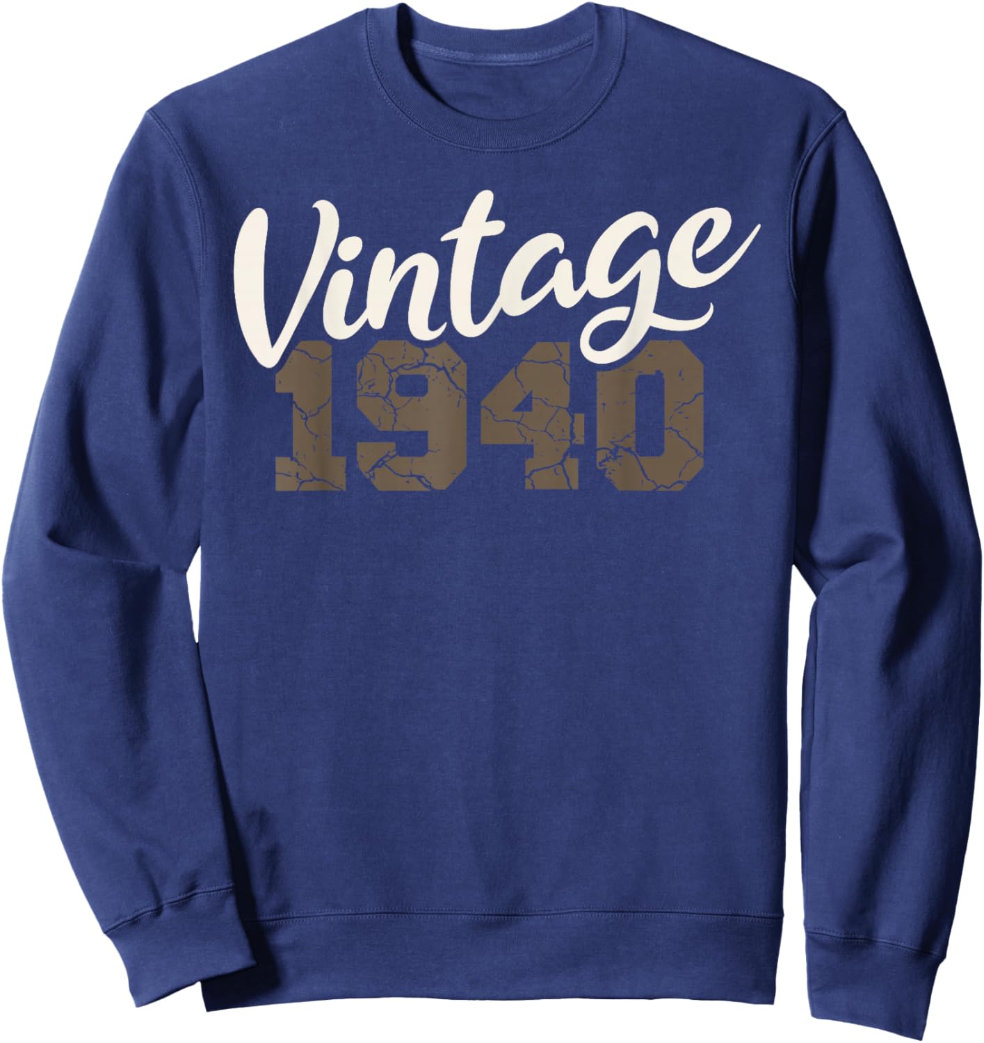 Vintage 1940 Anniversaire Homme Femme Graphique Sweatshirt - Sweatshirt | Navy