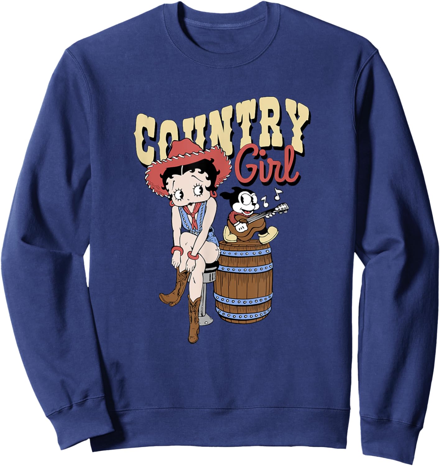 Betty Boop Sassy Country Girl Vintage Betty Sweatshirt - Sweatshirt | Navy