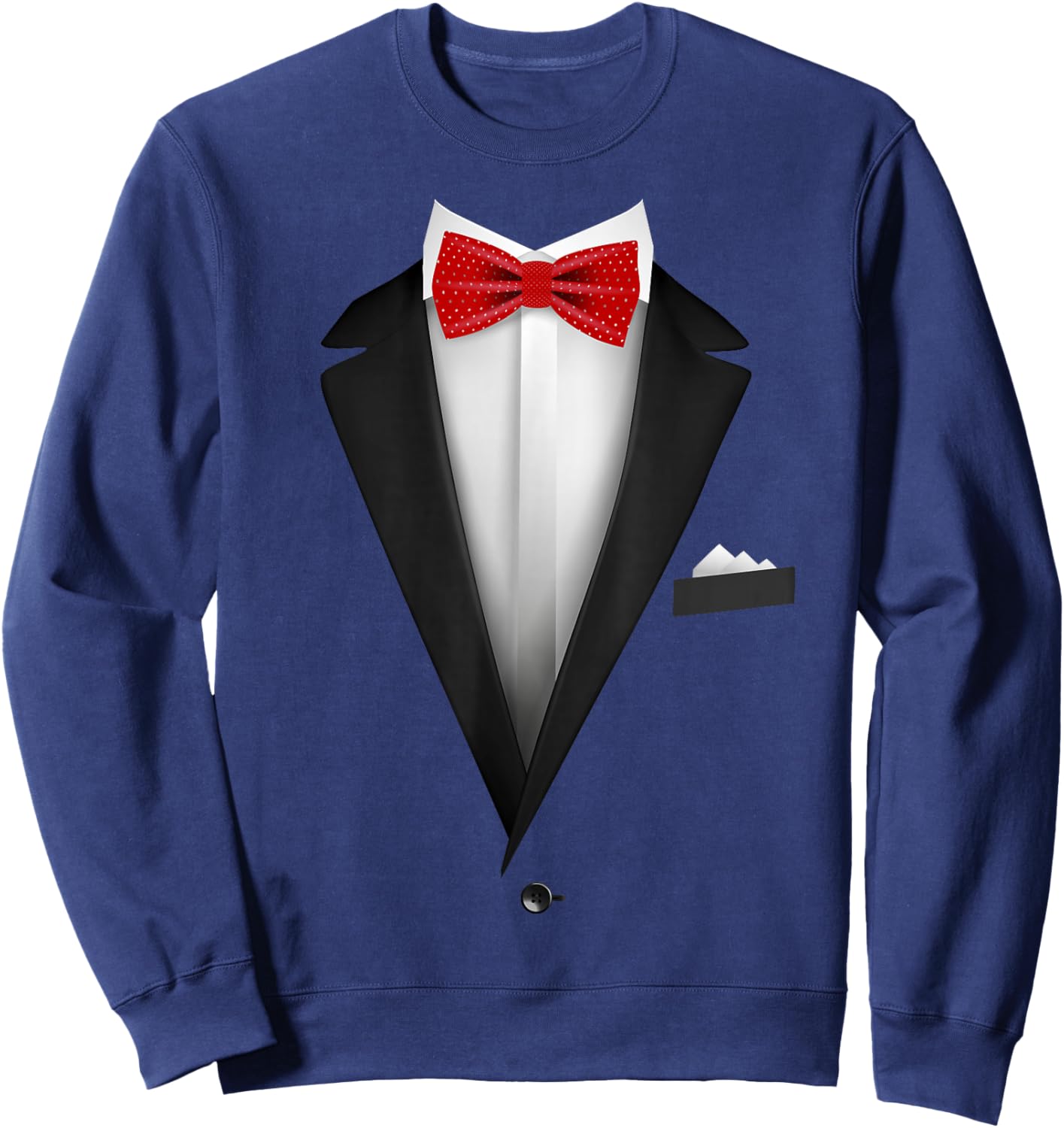 Bow Tie Tuxedo Wedding Special Occasion Sweatshirt - Sweatshirt | Navy