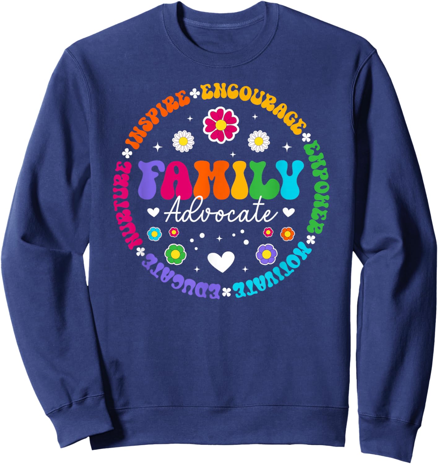 Family Advocate Appreciation Circle Family Advocates Sweatshirt - Sweatshirt | Navy