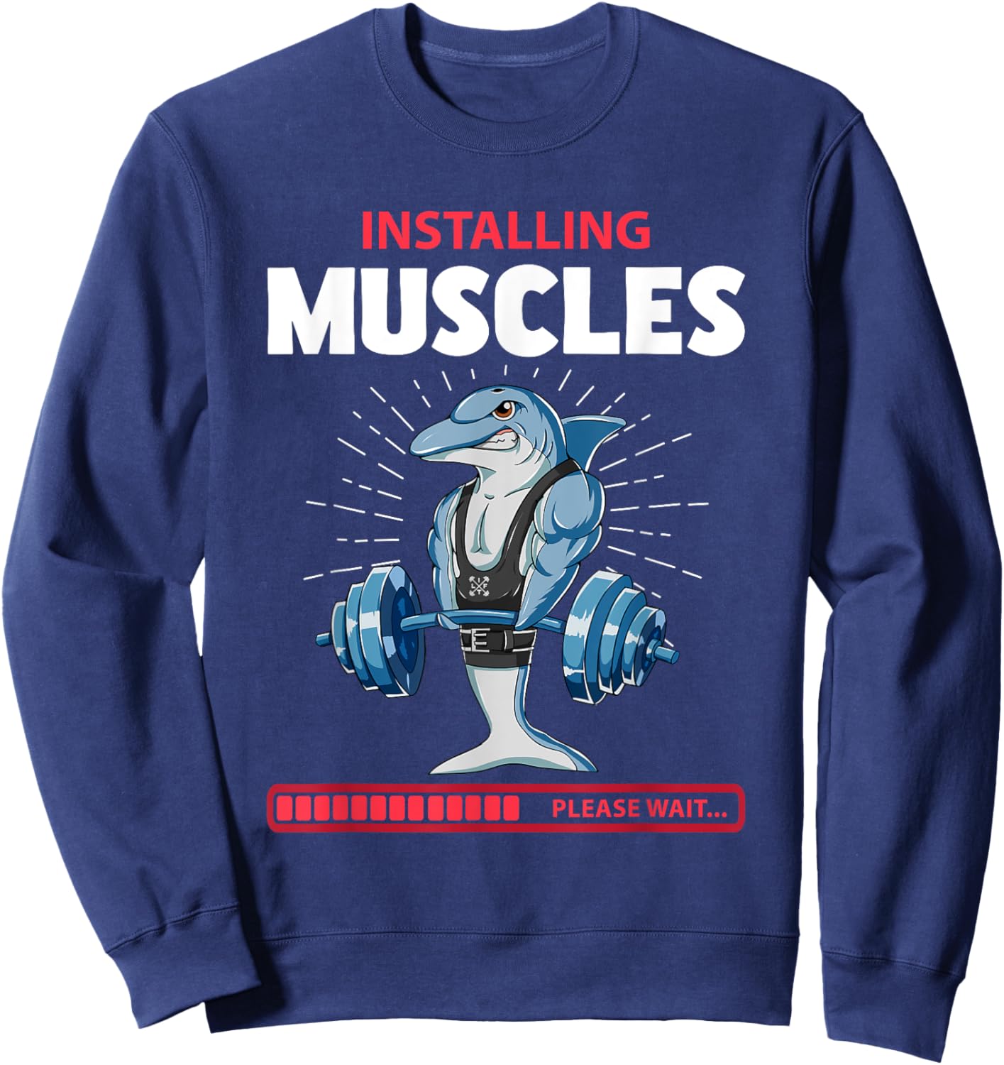 Dolphin Deadlift Fitness Gym Weightlifting Sweatshirt - Sweatshirt | Navy
