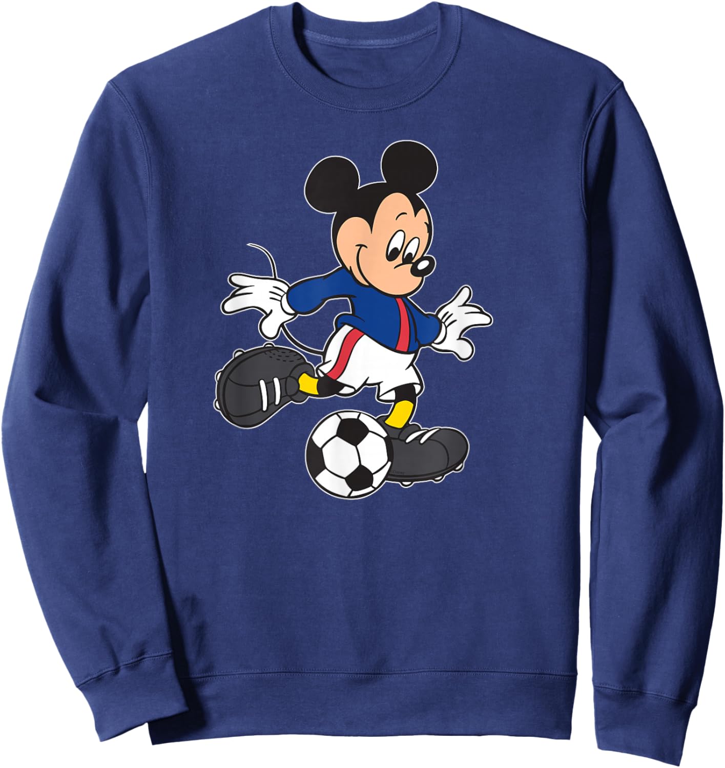 Disney Sports Mickey Mouse Soccer Team Player Football Sweatshirt - Sweatshirt | Navy
