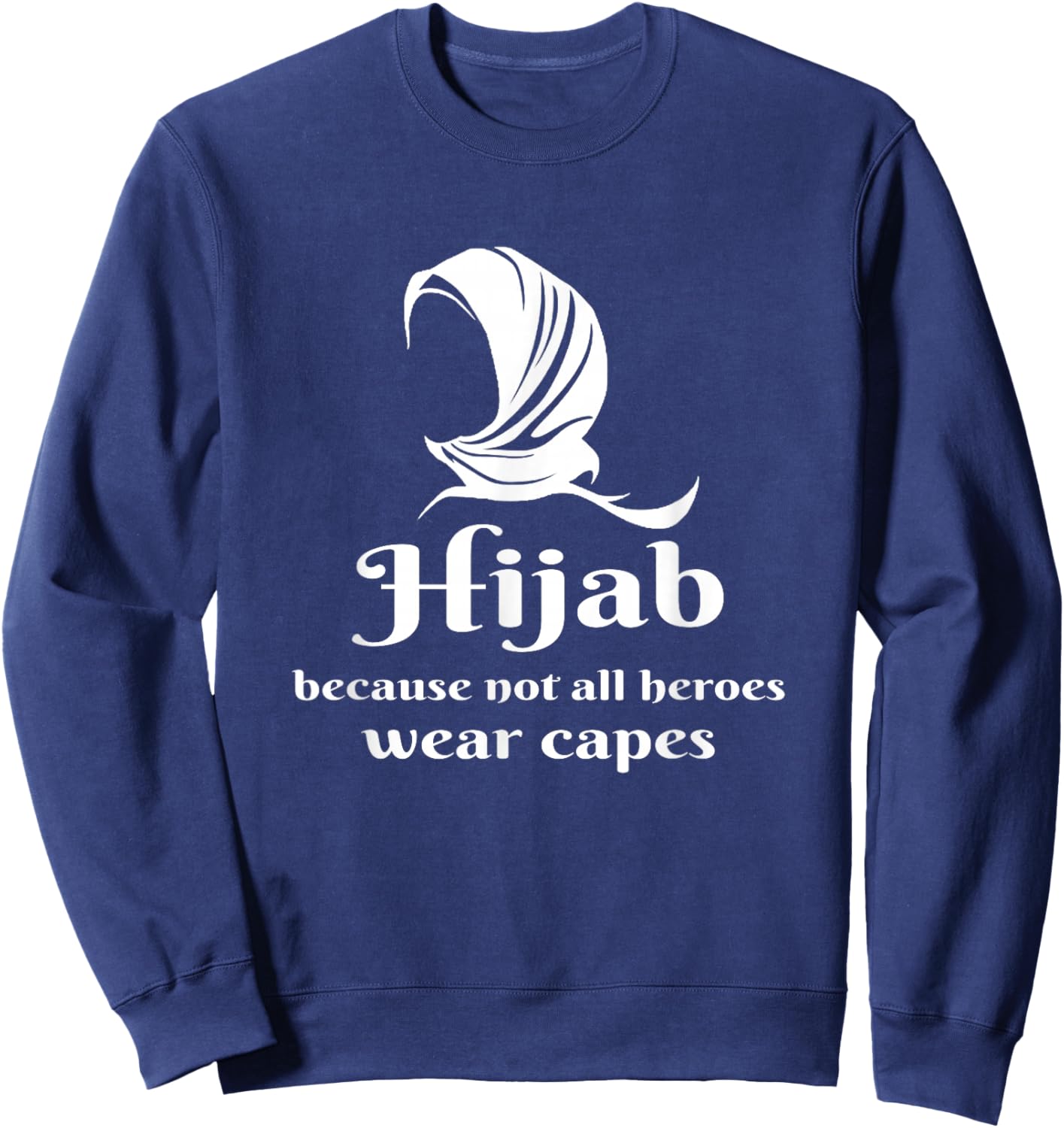 Hijabi Muslim Hijab Girl Islam Hijabi Head Scarf Women Sweatshirt - Sweatshirt | Navy