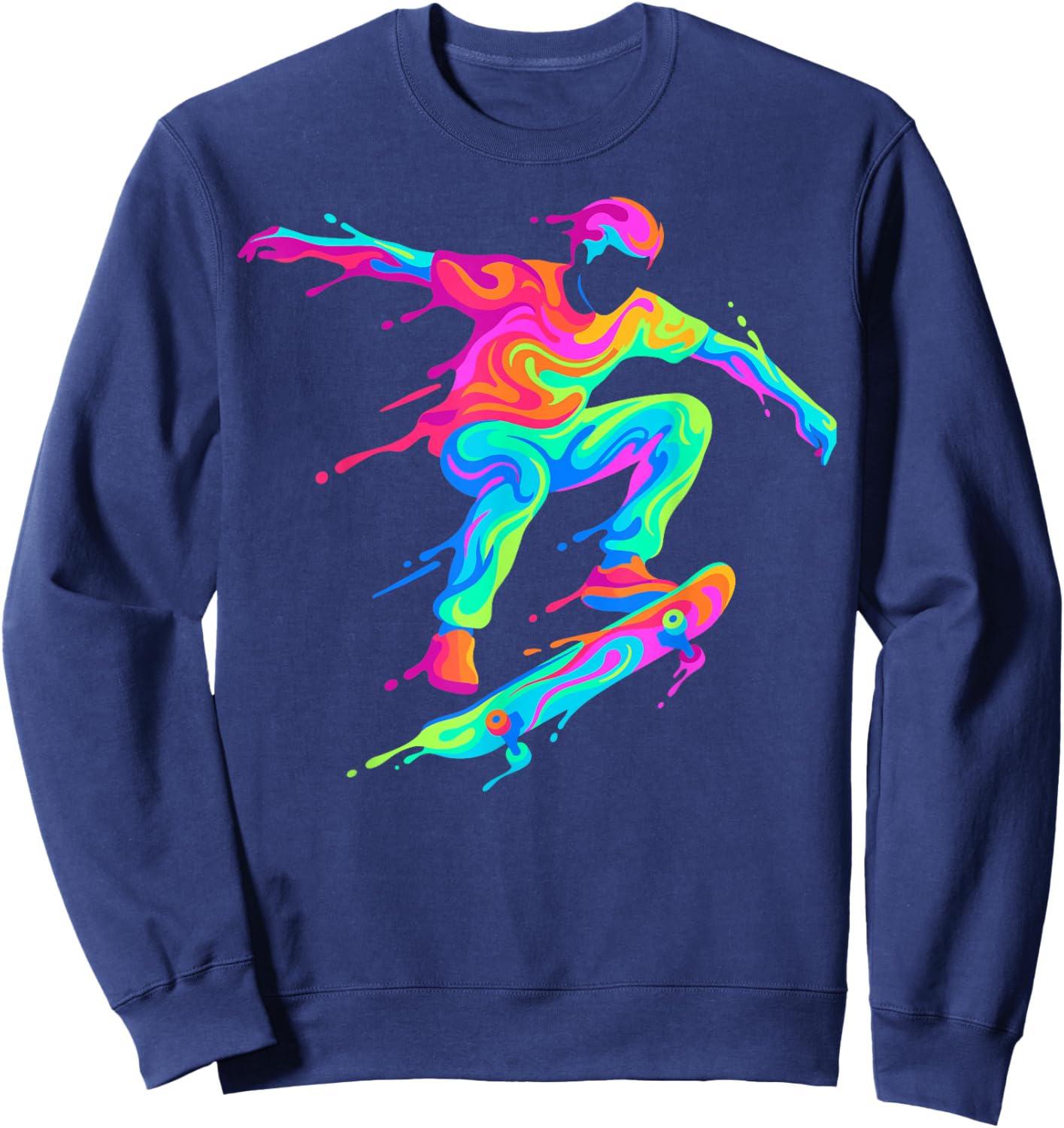 Skaters Skateboard Player Man Skater Child Boy Sweatshirt - Sweatshirt | Navy
