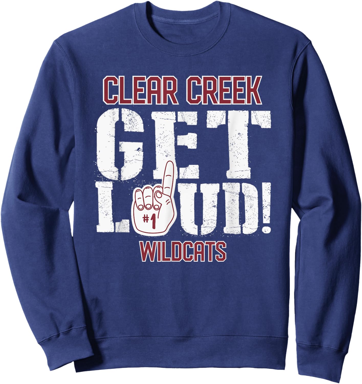 Clear Creek High School GET LOUD Wildcats Sweatshirt - Sweatshirt | Navy