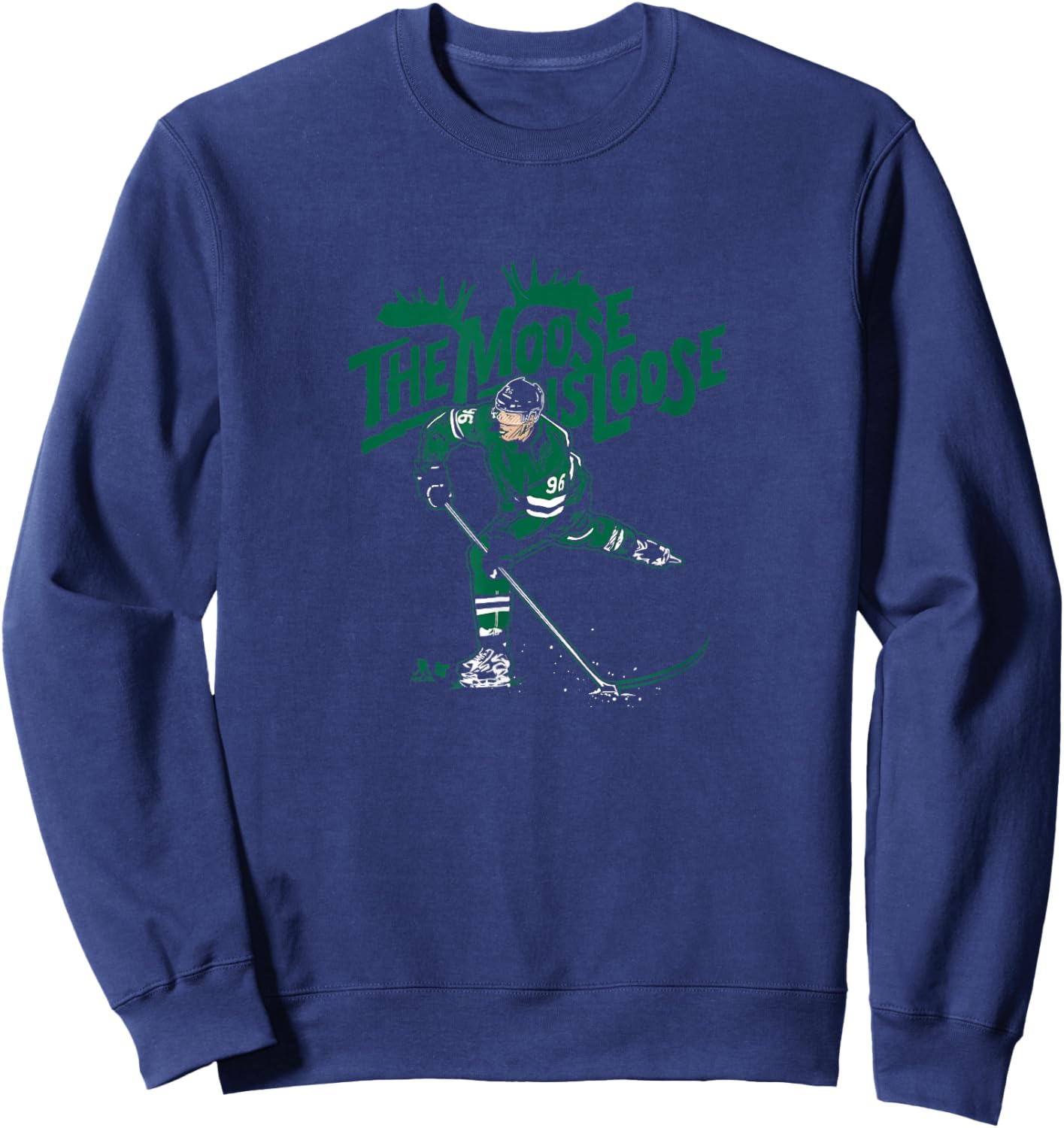 Mikko Rantanen - The Moose is Loose - Dallas Hockey Sweatshirt - Sweatshirt | Navy