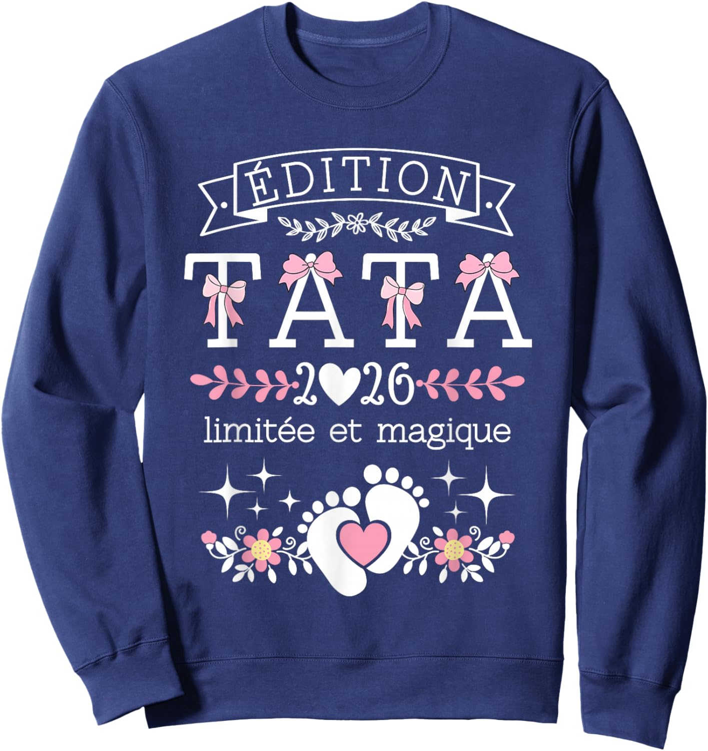 Future Tata 2026 Gift Announcement Pregnancy Aunt 2026 Sweatshirt - Sweatshirt | Navy