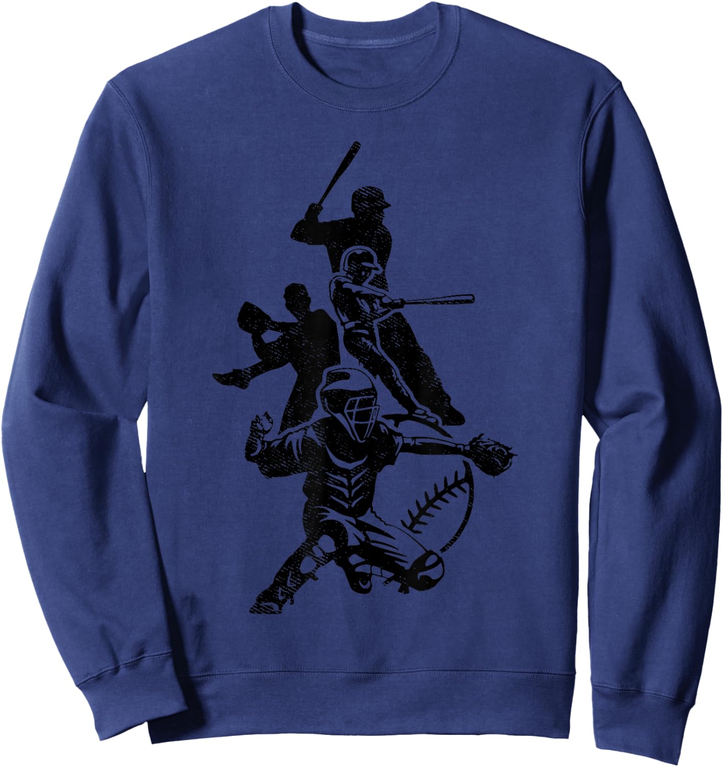 Baseball Gifts Catcher Pitcher Batter Youth Baseball Sweatshirt - Sweatshirt | Navy