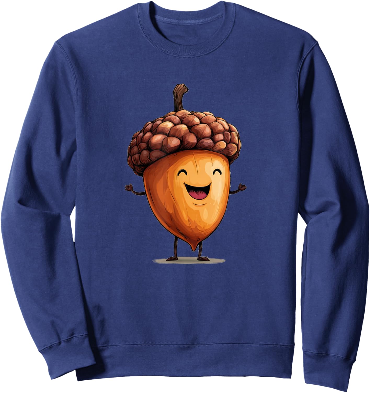 Happy Smiling Acorn Costume for Boys and Girls Sweatshirt - Sweatshirt | Navy