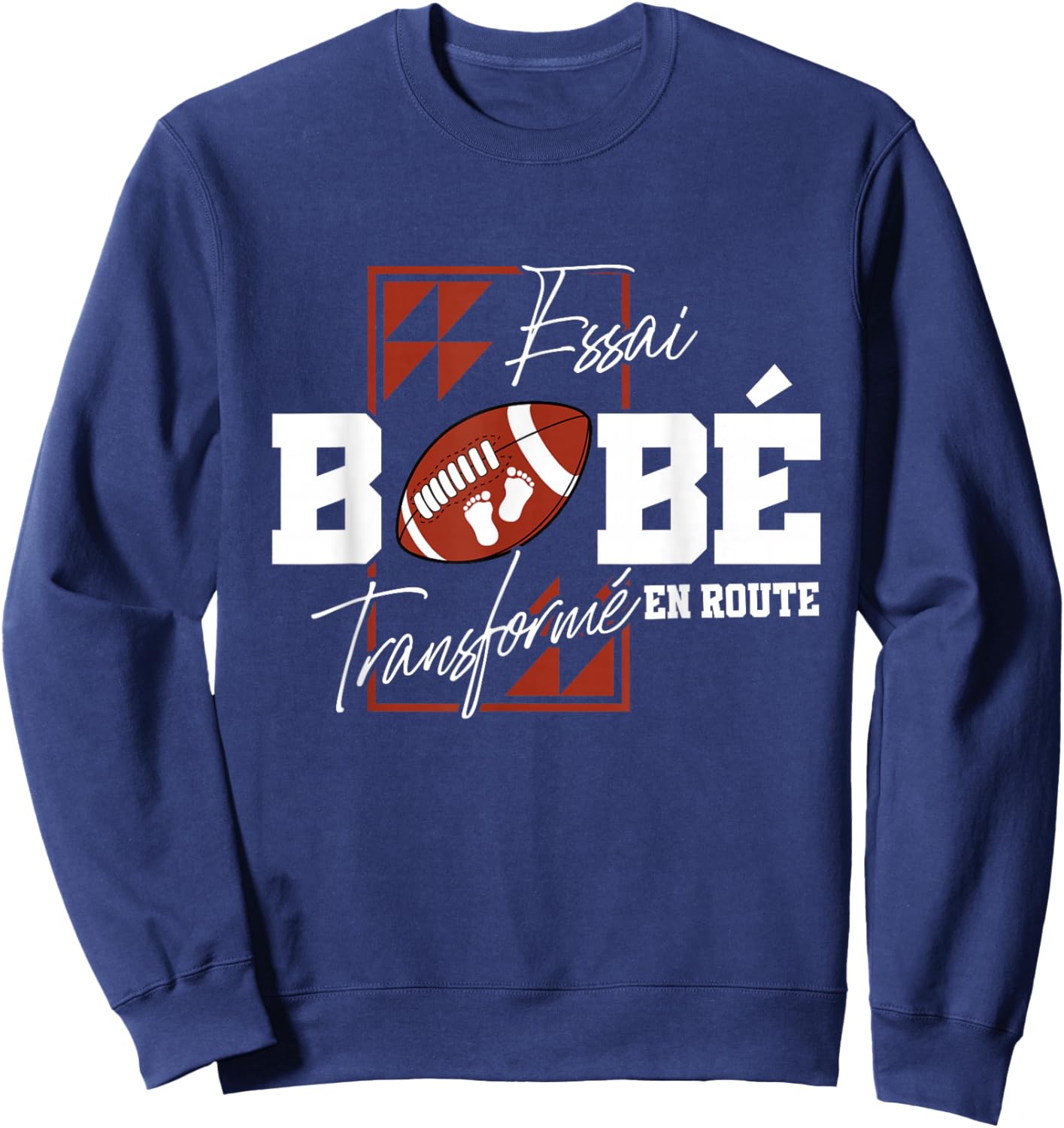 Trial Transformed Baby into Road Rugbyman Future Dad Sporty Sweatshirt - Sweatshirt | Navy