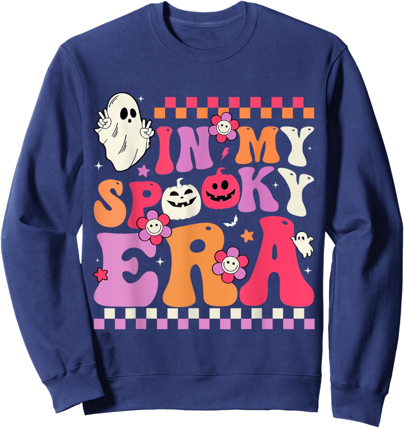 In My Spooky Era Women Men Kids Halloween Pumpkin Funny Sweatshirt - Sweatshirt | Navy