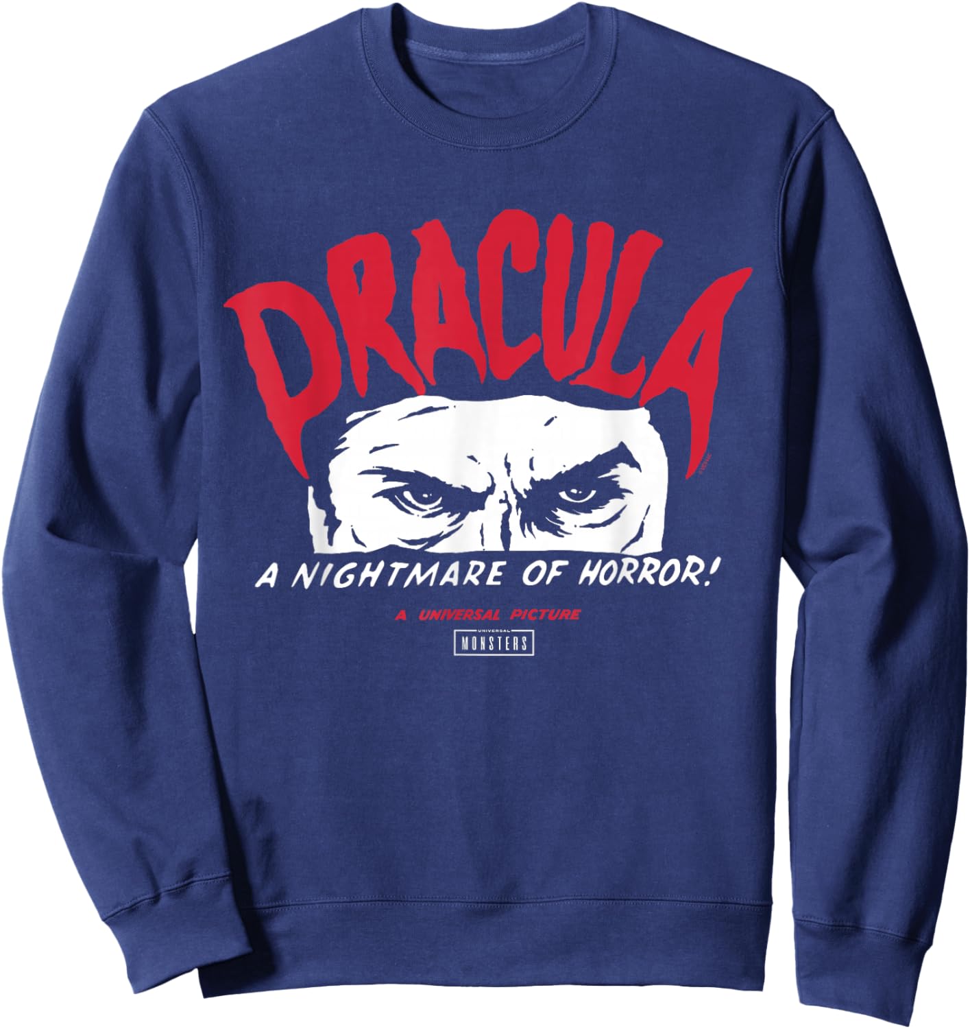 Universal Monsters Dracula A Nightmare of Horror Sweatshirt - Sweatshirt | Navy