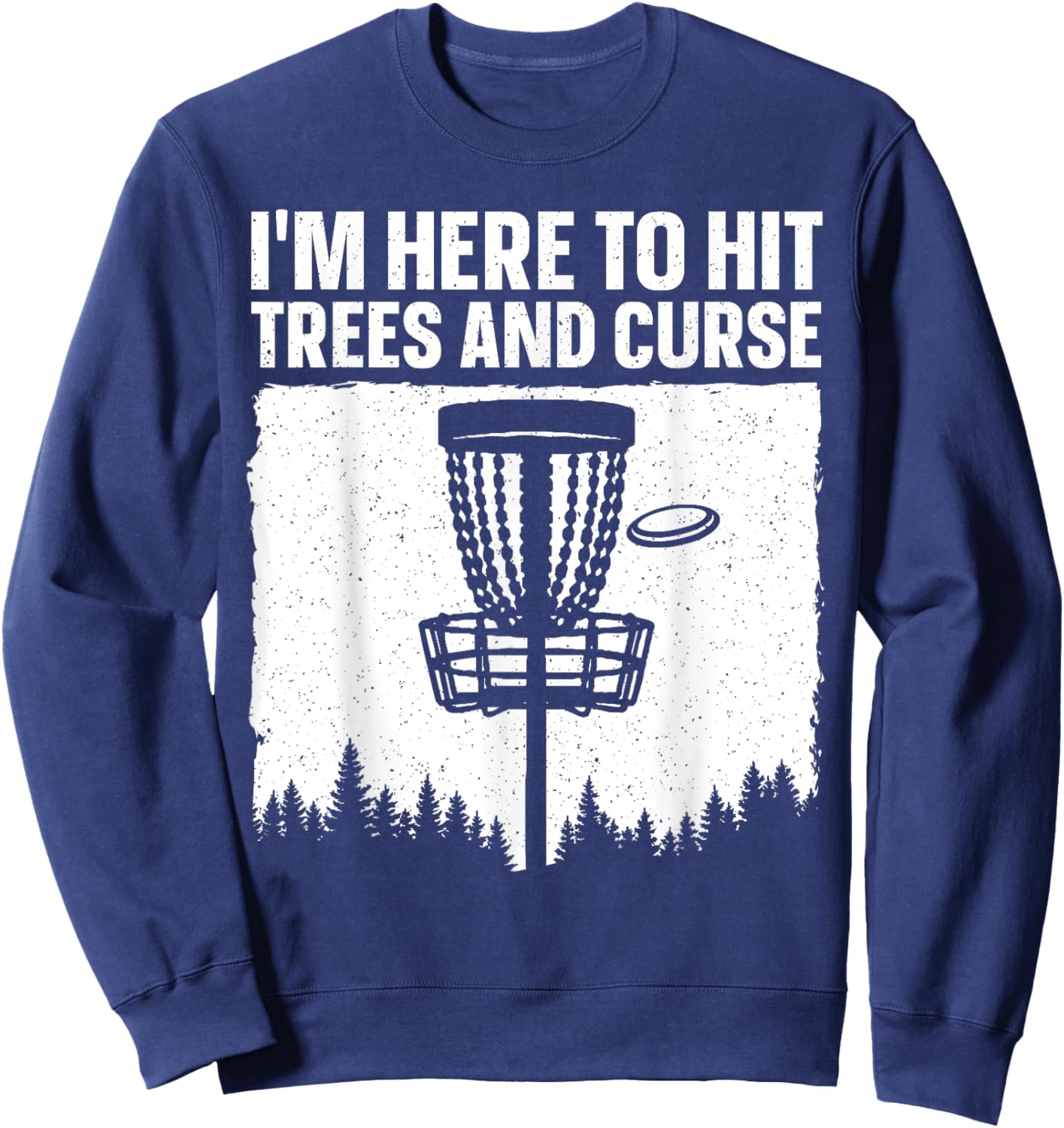 Best Disc Golf Art Women Disc Golfer Disc Golf Lover Sweatshirt - Sweatshirt | Navy