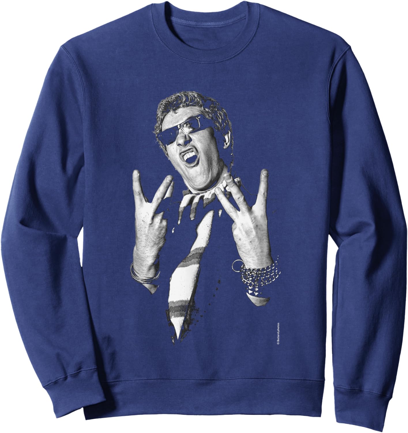 Raymond Burns Captain Sensible The Damned By Allan Ballard Sweatshirt - Sweatshirt | Navy