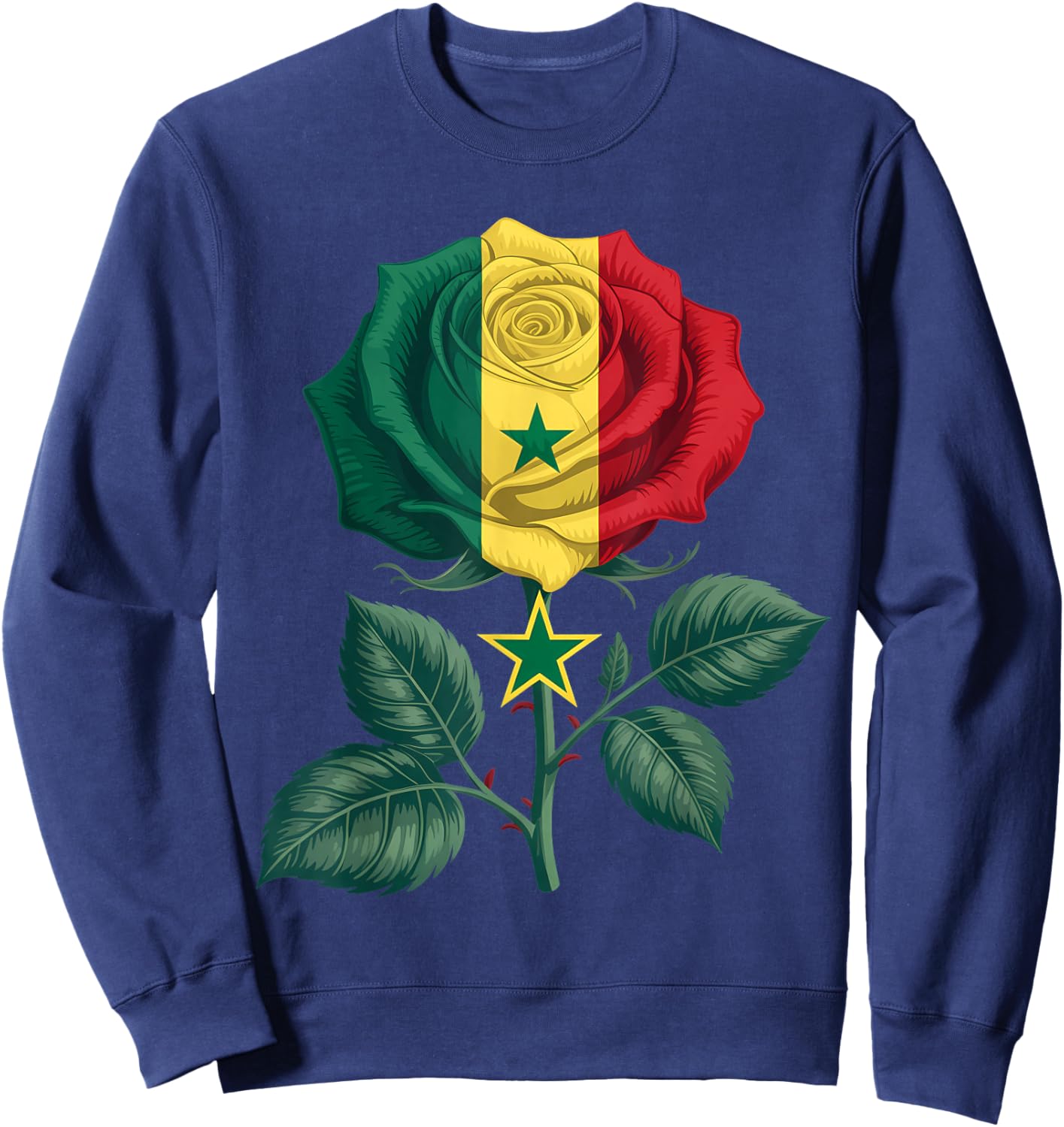 Senegal Flag Senegalese Pride Sweatshirt - Sweatshirt | Navy