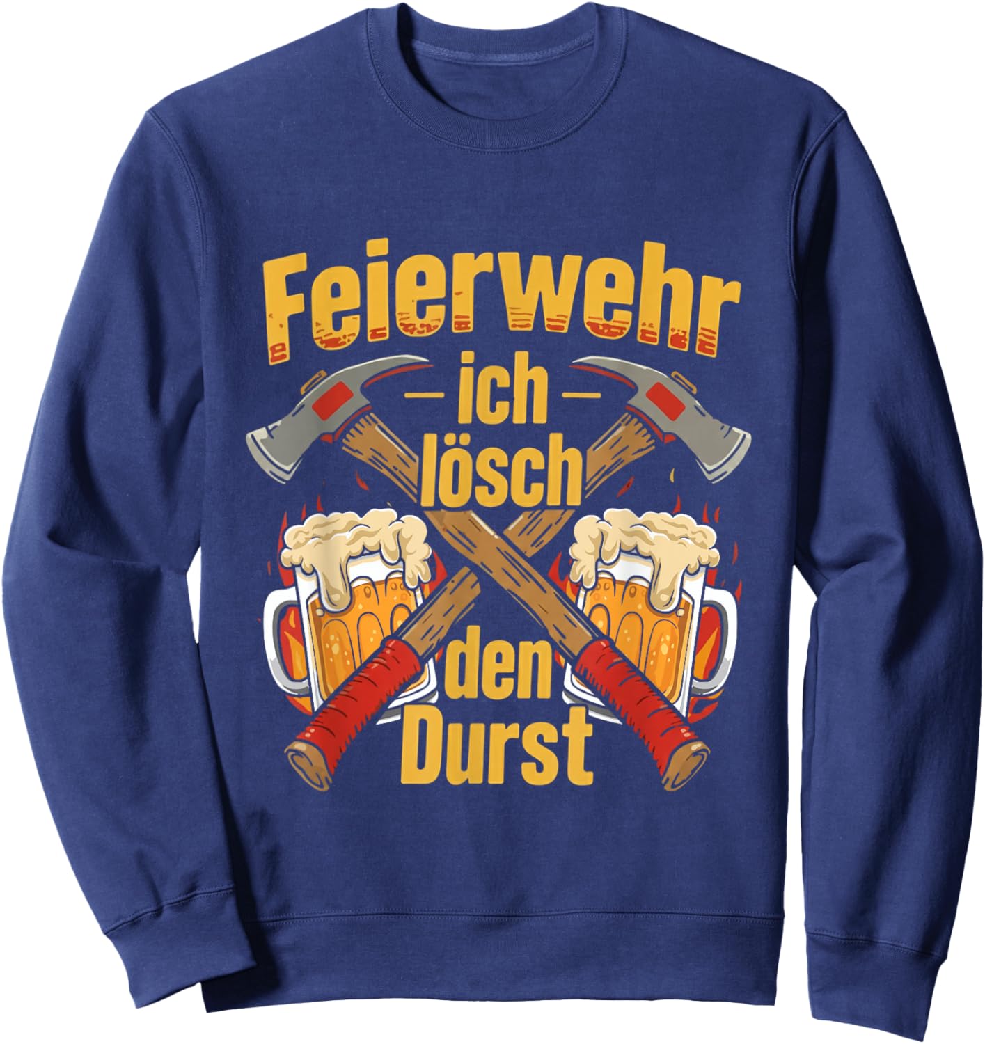 Celebration Fire Brigade Beer Funny Word Game Men Women Sweatshirt - Sweatshirt | Navy