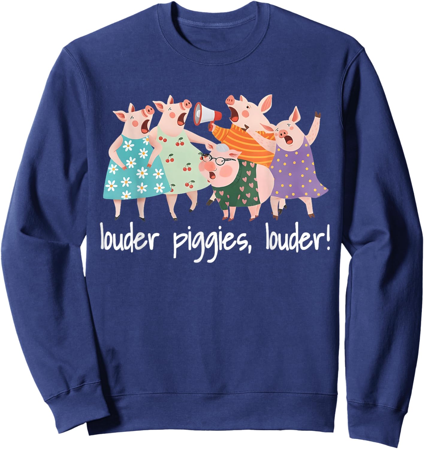 Louder Piggies Louder Sweatshirt - Sweatshirt | Navy