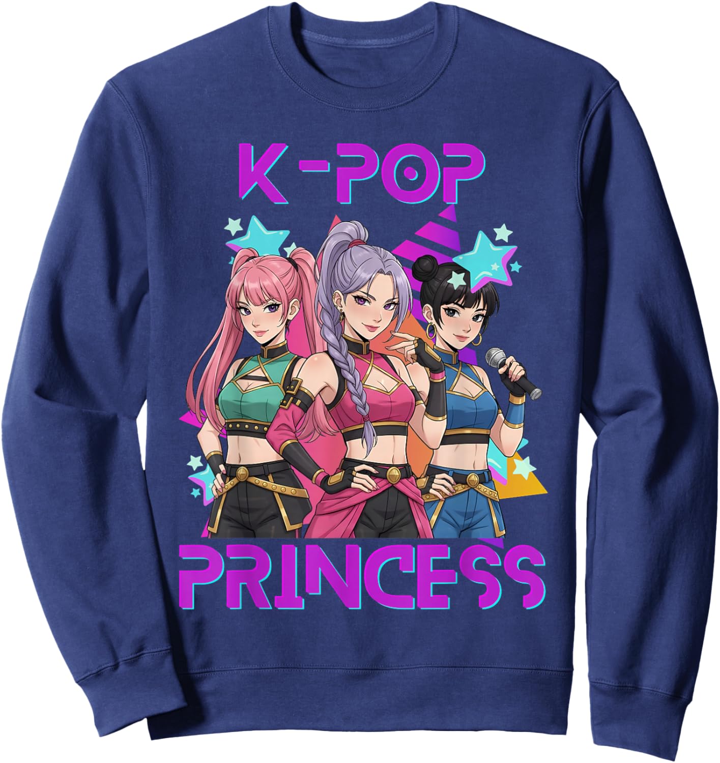 K-Pop K-Pop 7th Birthday Girl 7 Years Sweatshirt - Sweatshirt | Navy
