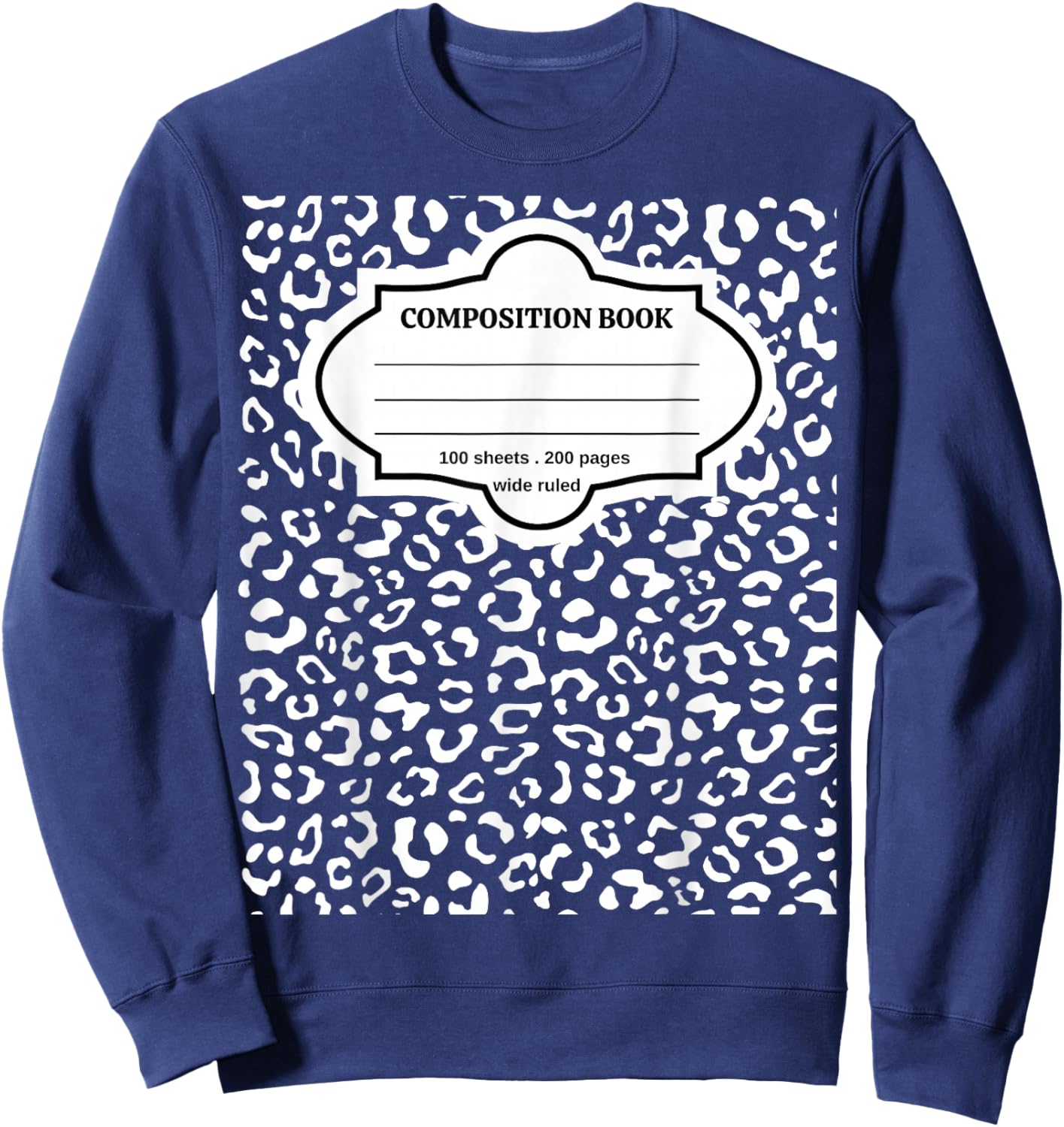 Composition Notebook Costume Matching Group Halloween School Sweatshirt - Sweatshirt | Navy