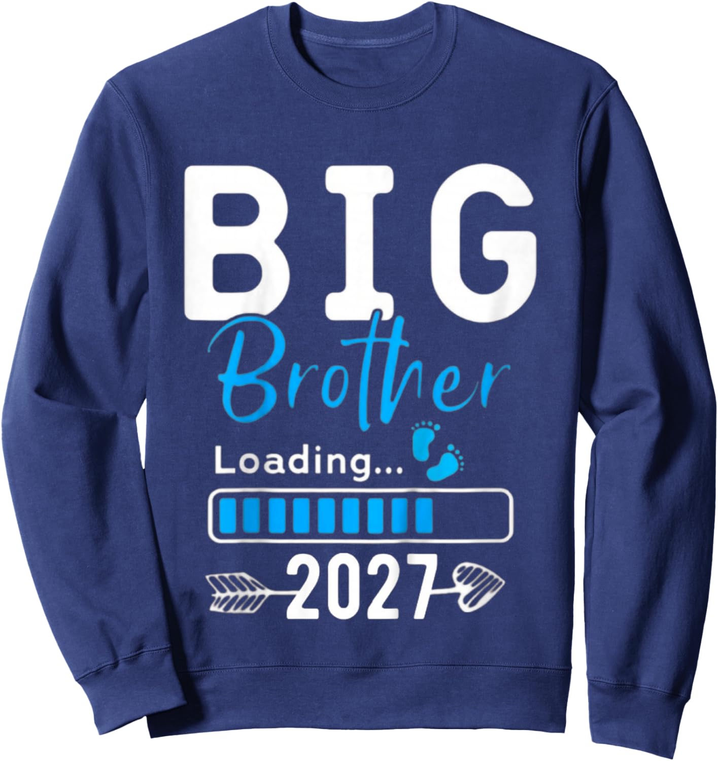 Kids Big Brother Loading 2027, Promoted to Big Brother 2027 Sweatshirt - Sweatshirt | Navy