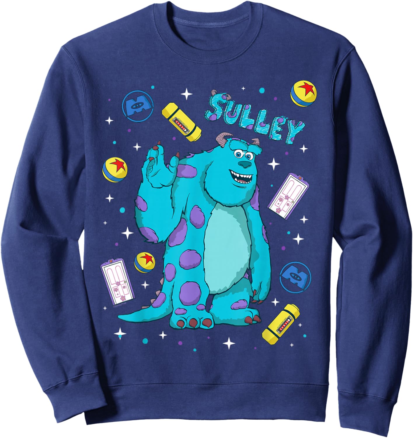 Disney and Pixar's Monsters, Inc. Sulley Big Pose Collage Sweatshirt - Sweatshirt | Navy
