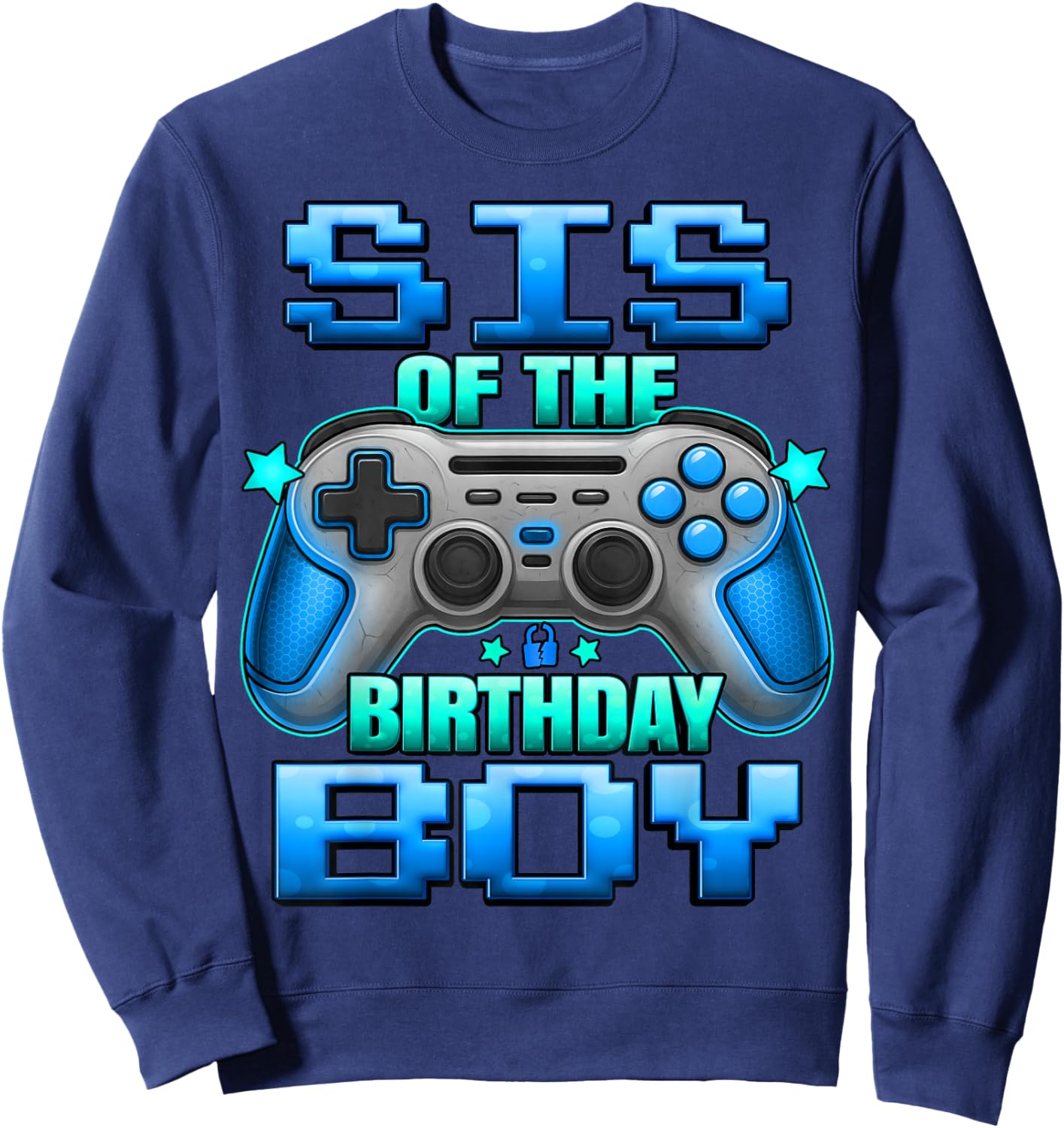 Sister of The Birthday Boy Matching Family Lil Sister Sweatshirt - Sweatshirt | Navy