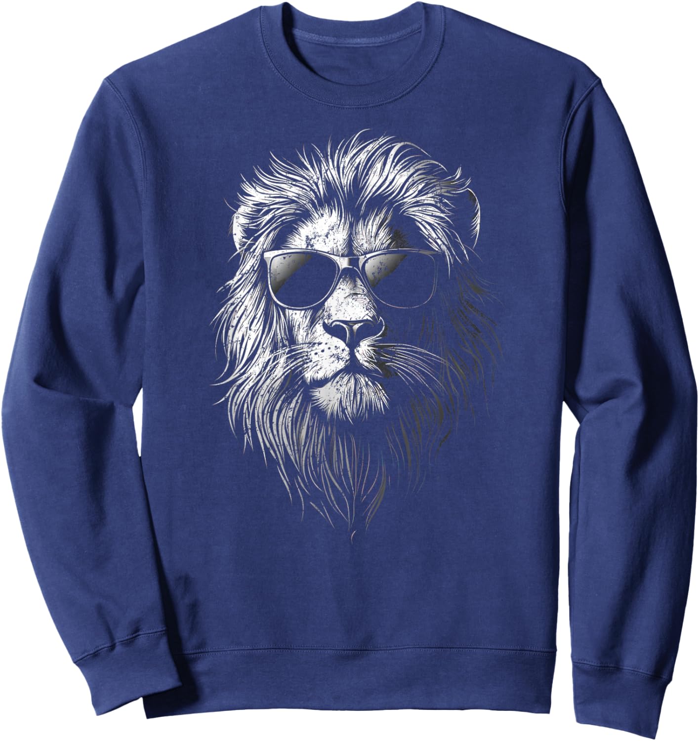 Lion Wearing Sunglasses – Fun for All Ages Sweatshirt - Sweatshirt | Navy