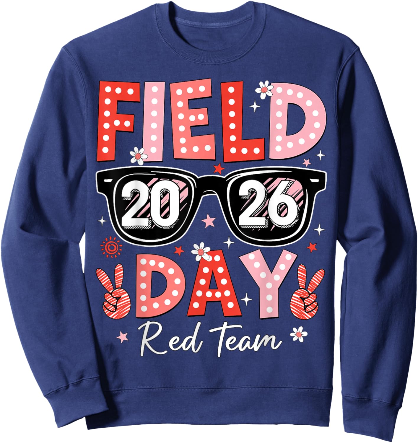 Field Day 2026 Red Team Color Game Competition Boy Girl Kid Sweatshirt - Sweatshirt | Navy