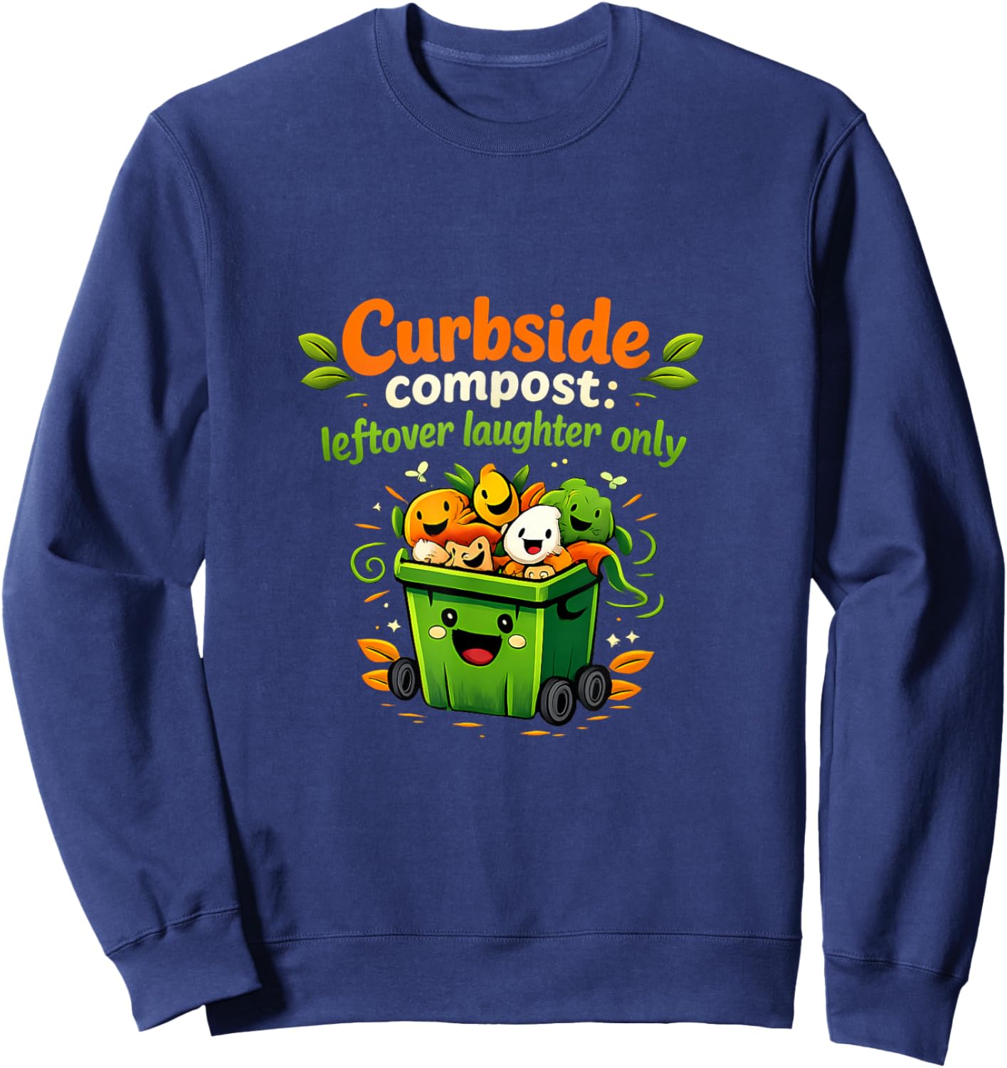 Pavement Compost Local Pride Badge - Recycling Art Fun Sweatshirt - Sweatshirt | Navy