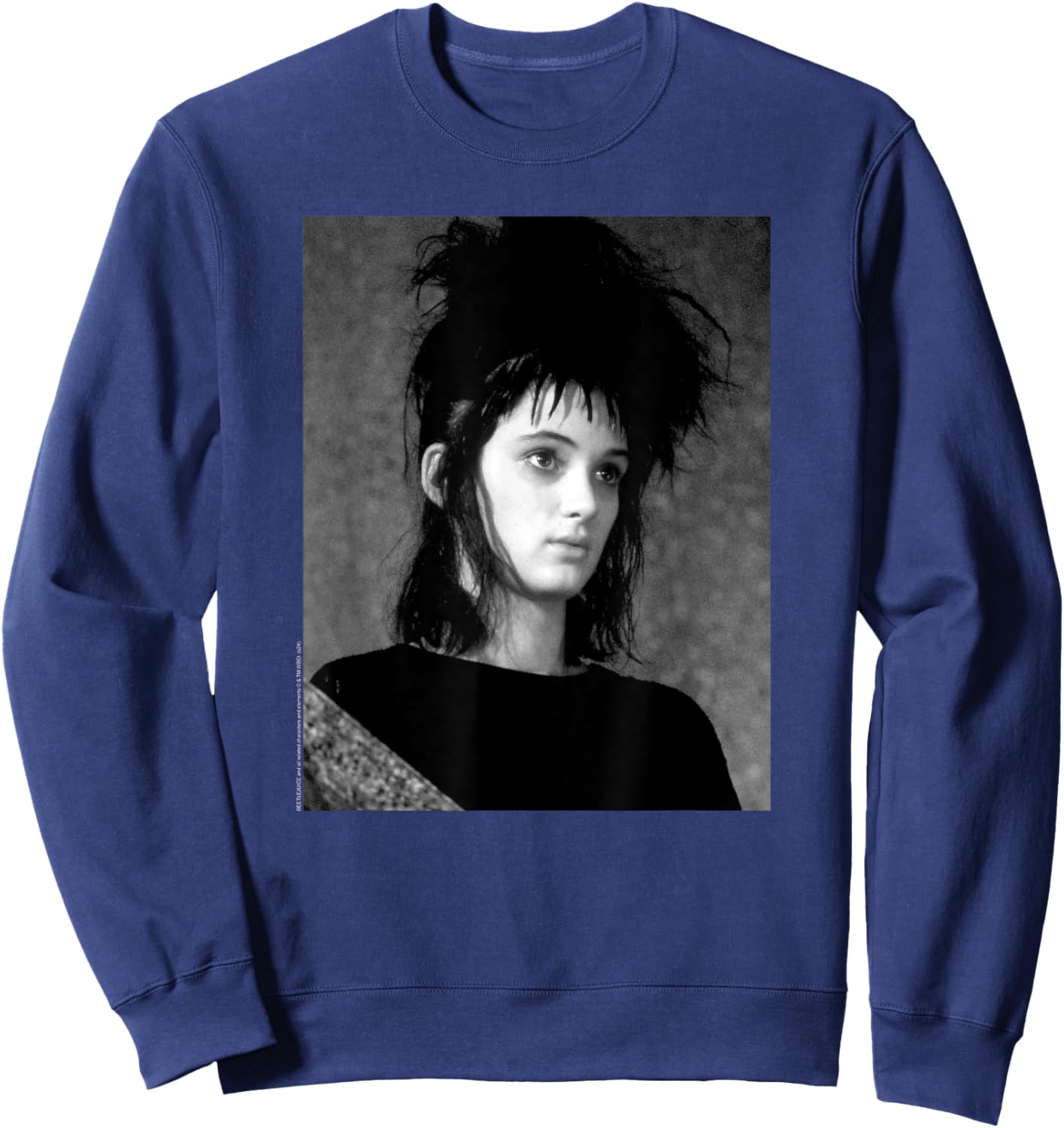 Beetlejuice Lydia Deetz Vintage Black and White Photo Movie Sweatshirt - Sweatshirt | Navy