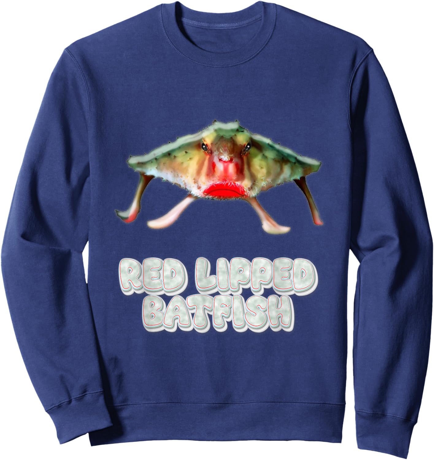 Red Lipped Batfish Photo Sweatshirt - Sweatshirt | Navy