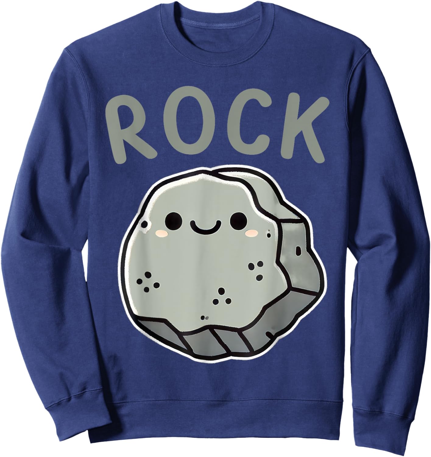 Cute Rock Paper Scissors Halloween Costumes Friend Matching Sweatshirt - Sweatshirt | Navy