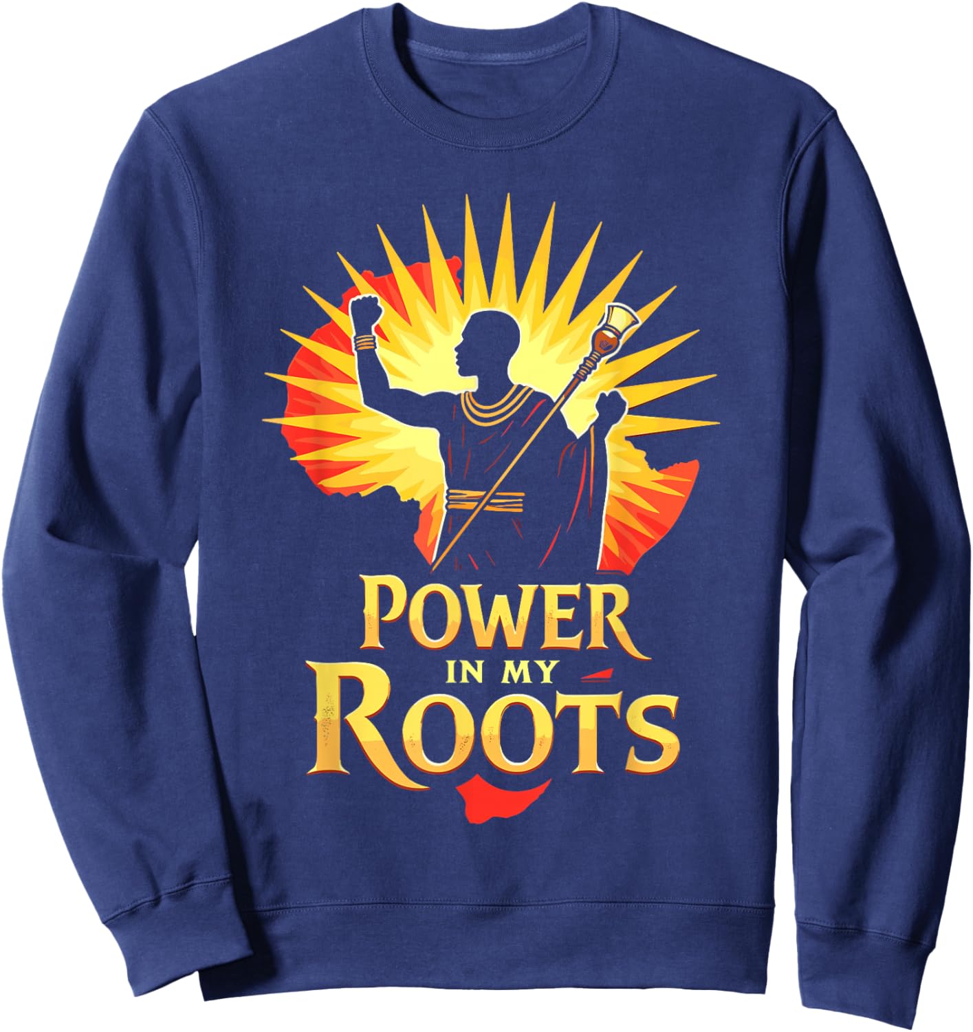 Mansa Musa African King Richest Man in History Mali Empire Sweatshirt - Sweatshirt | Navy