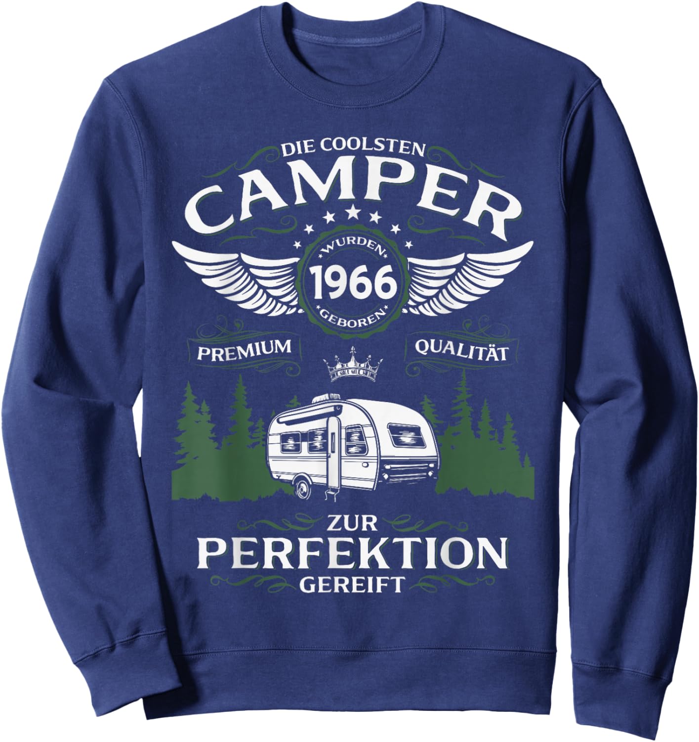 60. Geburtstag Mann Camper Camping Helden 1966 Lustiges Sweatshirt - Sweatshirt | Navy