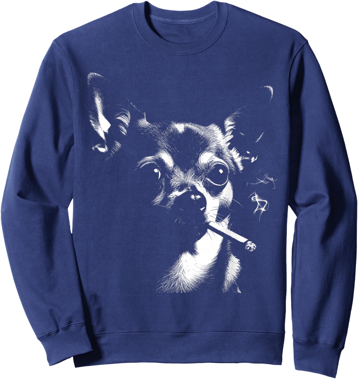 Chihuahua Fumeur Sweatshirt - Sweatshirt | Navy