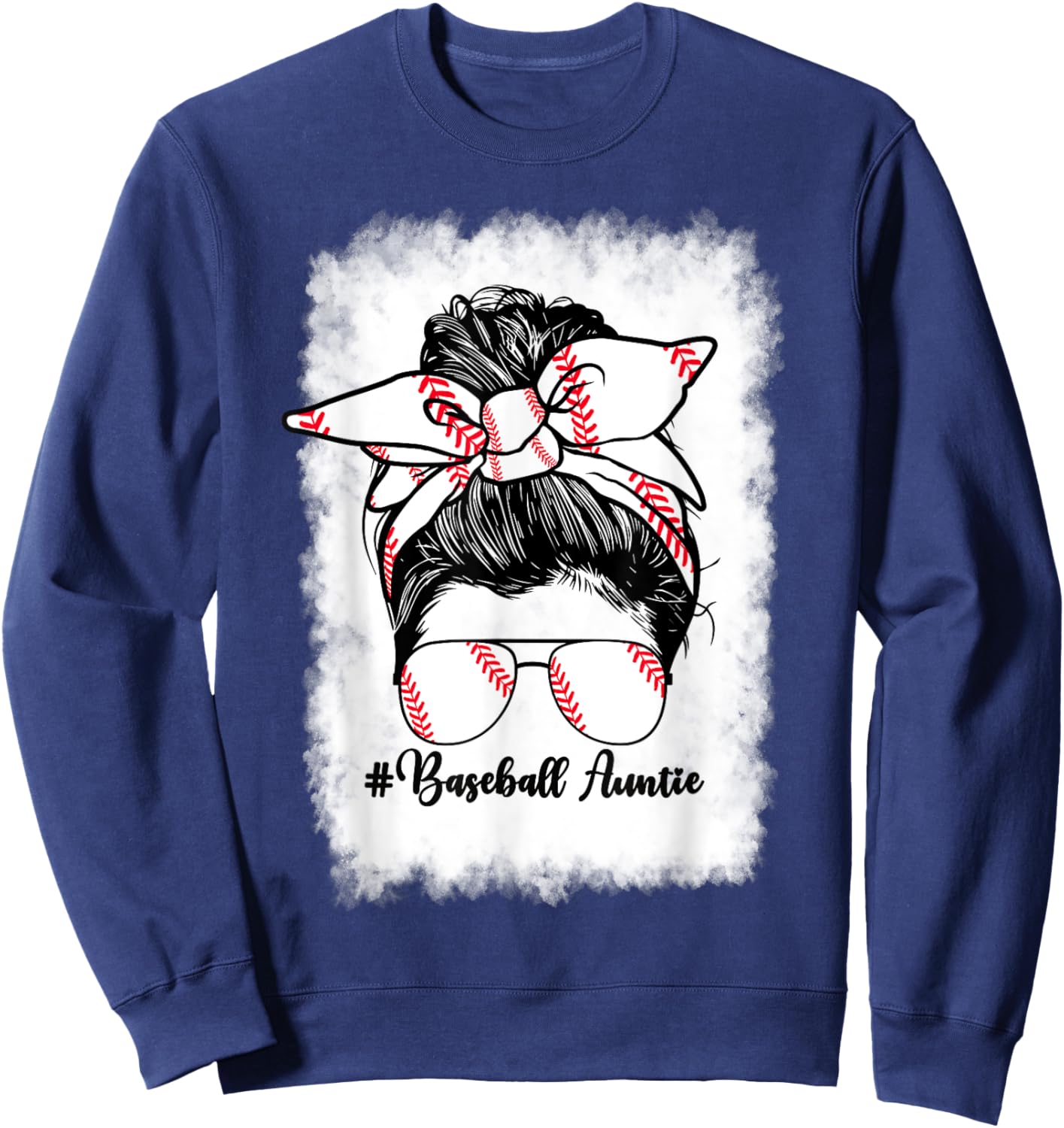 Baseball Aunt My Favorite Player Calls Me Auntie Baseball Sweatshirt - Sweatshirt | Navy