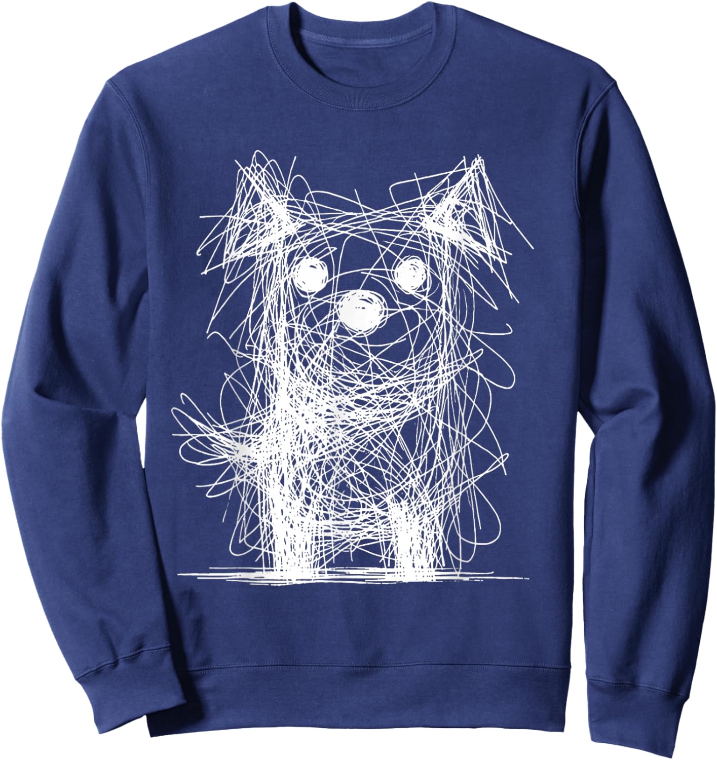 Scruffy Dog Chaos Art Sweatshirt - Sweatshirt | Navy