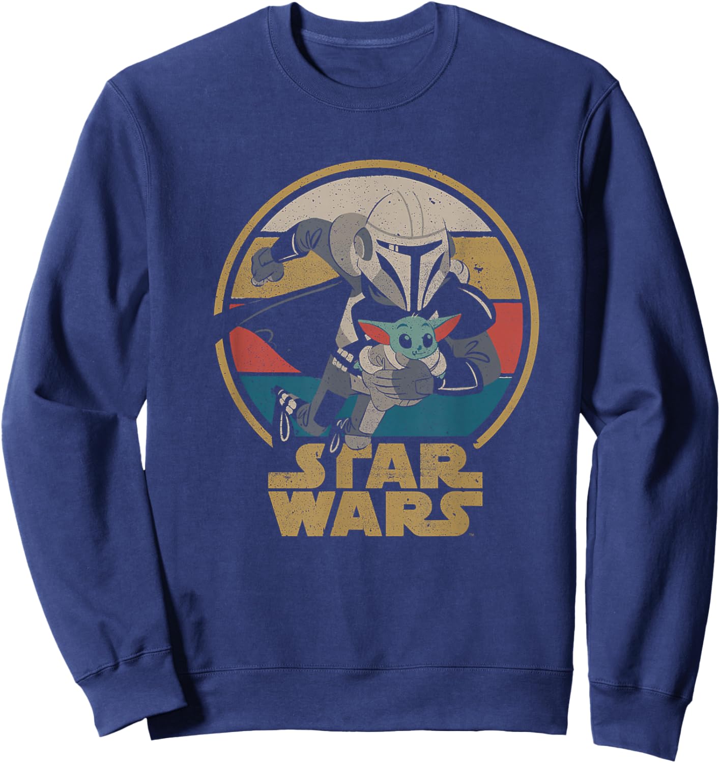 Star Wars The Mandalorian and Grogu Running Badge Sweatshirt - Sweatshirt | Navy