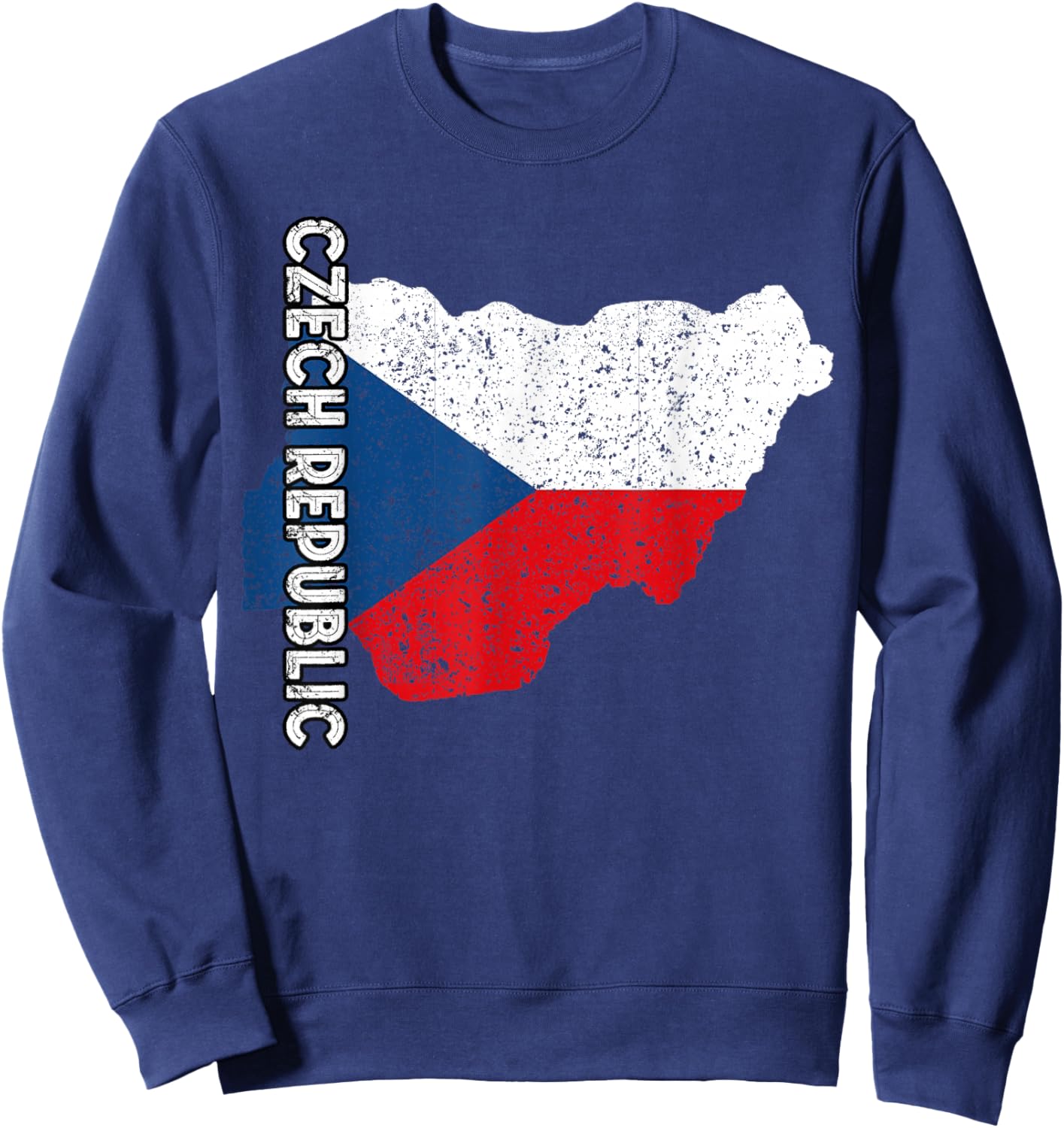 Czech Republic Map Czech Pride Czech Flag Czech Roots Sweatshirt - Sweatshirt | Navy
