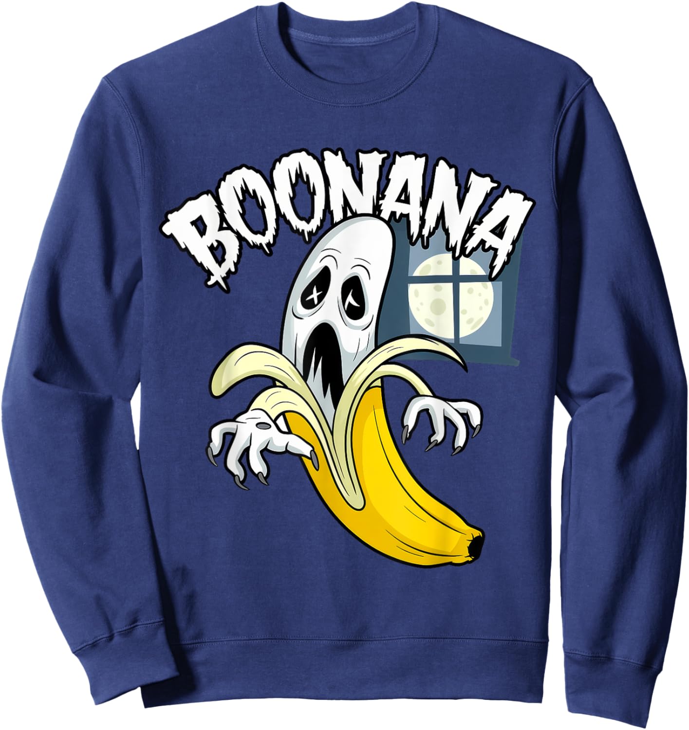 Boonana , Ghost Banana Sweatshirt - Sweatshirt | Navy