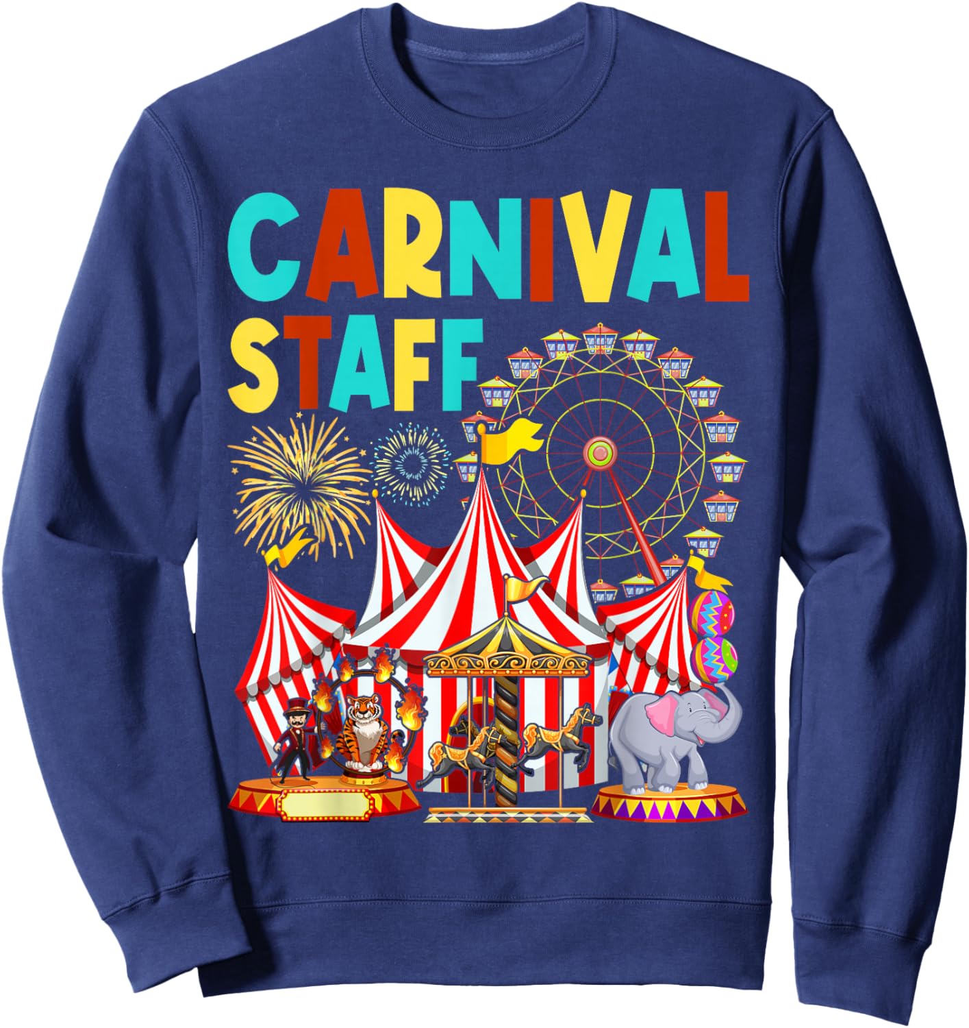 Circus Carnival Staff Birthday Party Ring Master Costume Sweatshirt - Sweatshirt | Navy