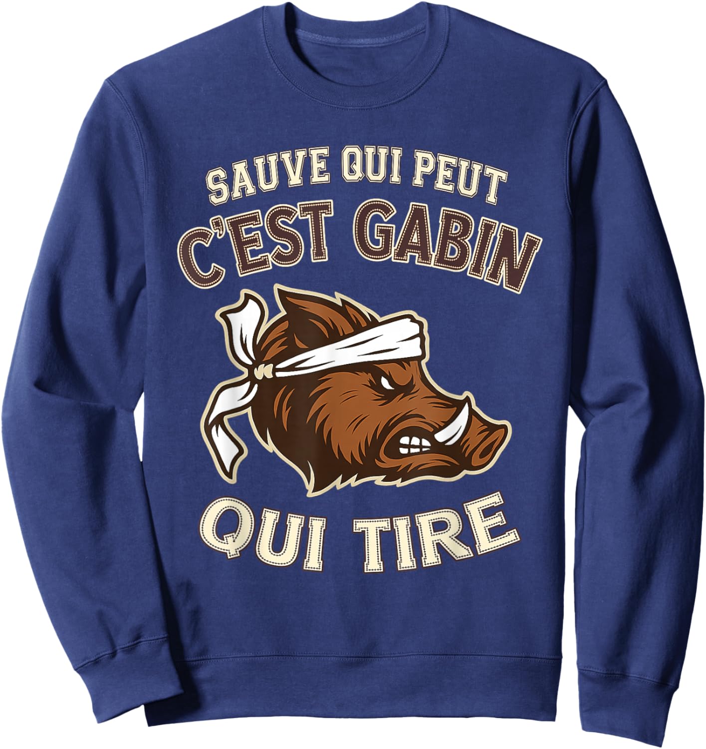 Chasseur Name Gabin - Funny Boar Bad Shooter Sweatshirt - Sweatshirt | Navy