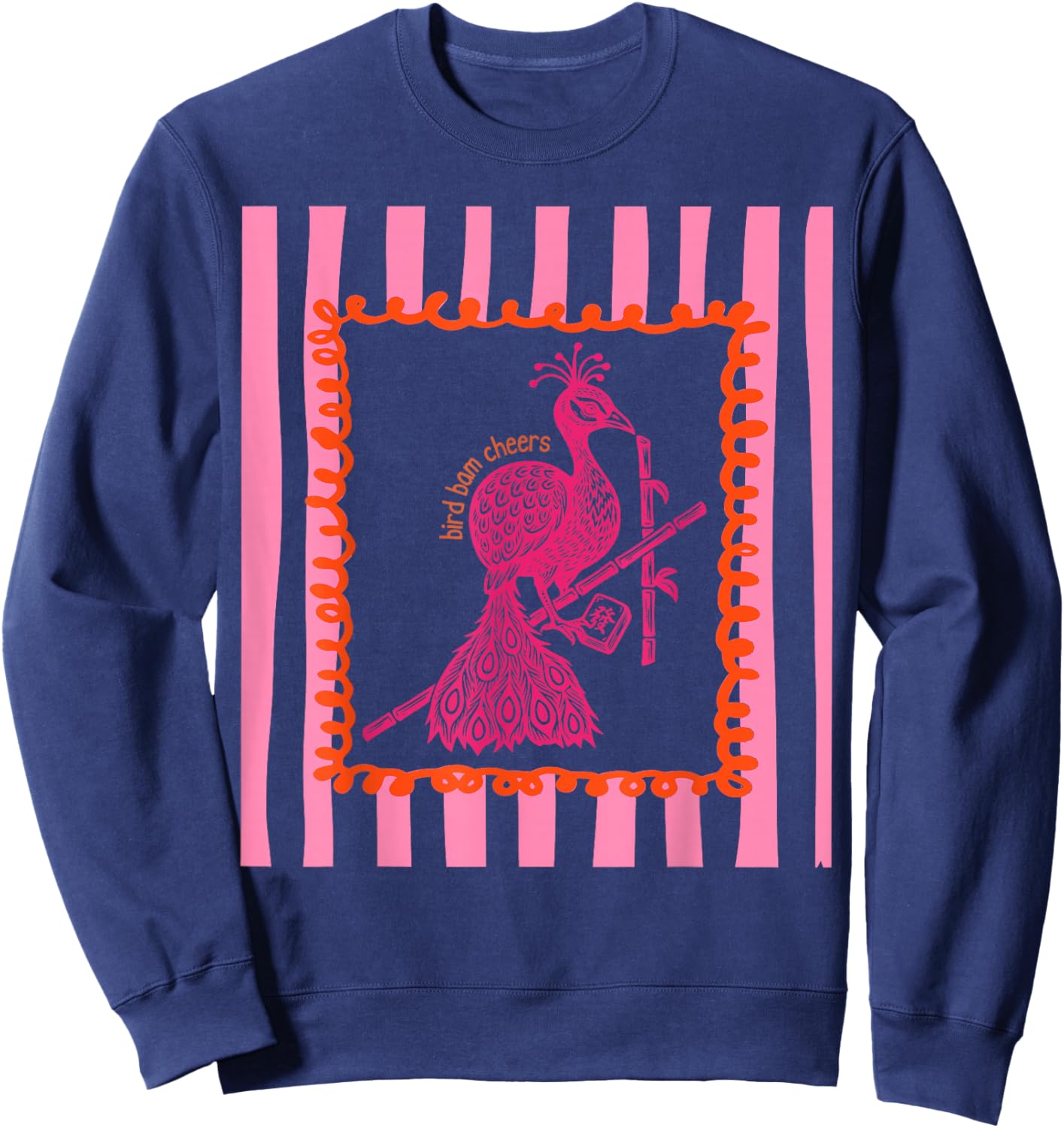 Cheers Bird Bam - Mahjong Lover Mah Jong Player Sweatshirt - Sweatshirt | Navy