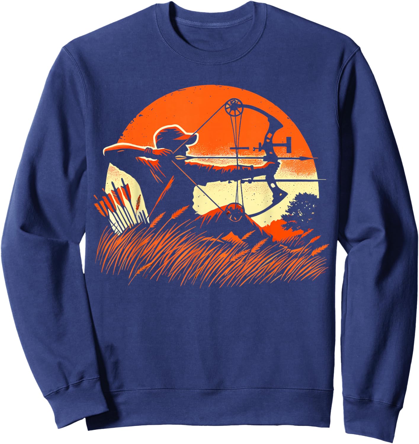 Archery Bow Hunter Deer Mule Elk Bow Hunting Sweatshirt - Sweatshirt | Navy