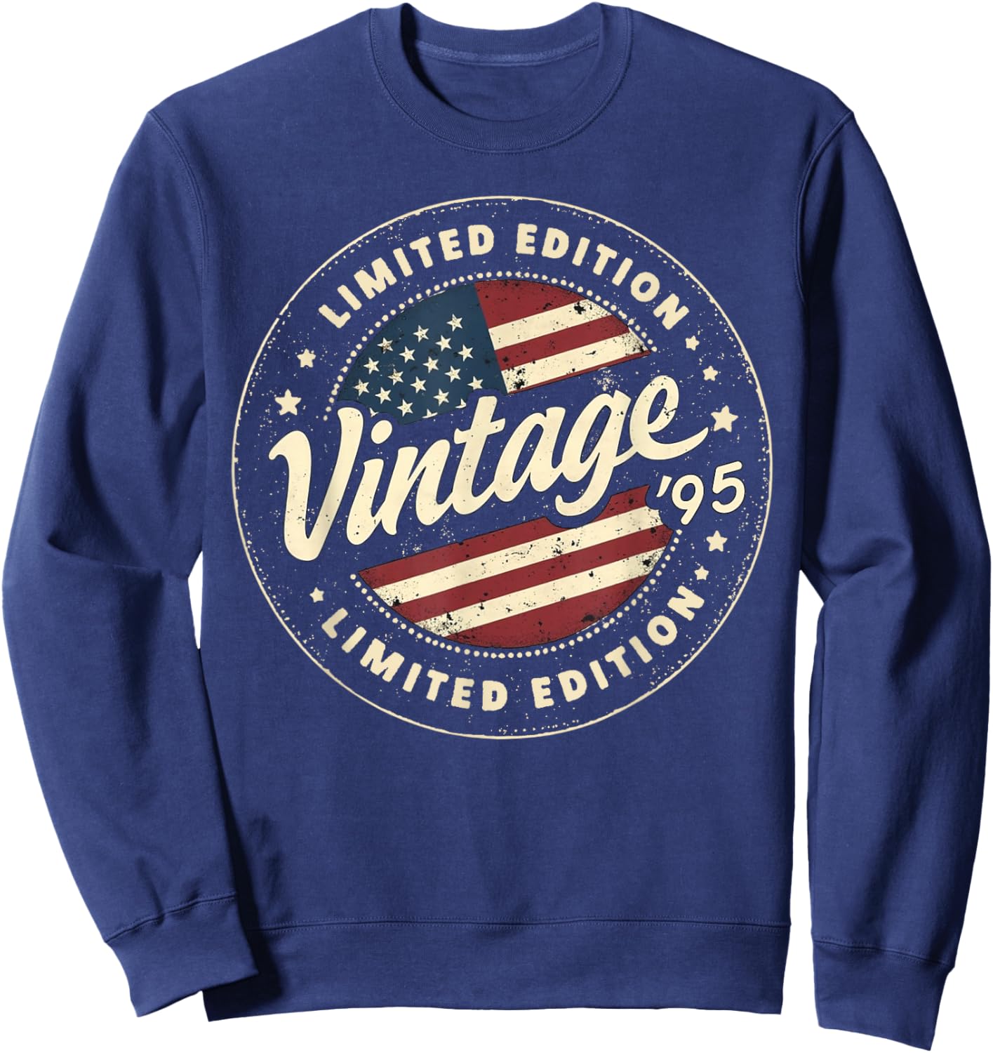 Vintage 30th birthday men Born 1995 30 years old Bday Sweatshirt - Sweatshirt | Navy