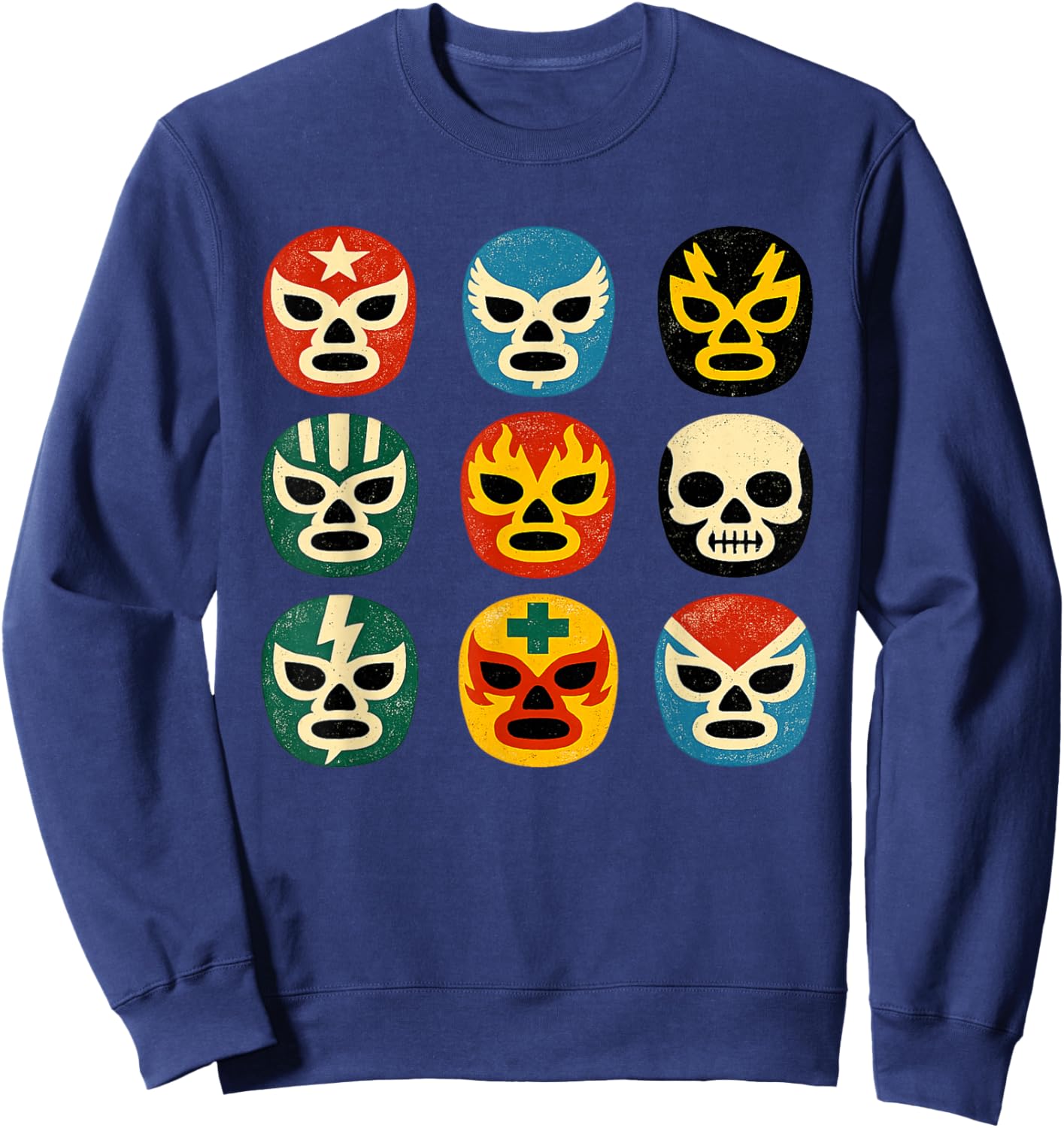 Funny Wrestling Lucha Libre Mask Wrestle Cute Boys Girl Kids Sweatshirt - Sweatshirt | Navy